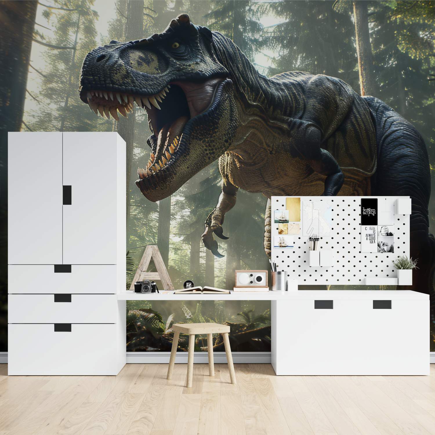 Wild T-Rex Dinosaur Wallpaper | Murals Wallpaper