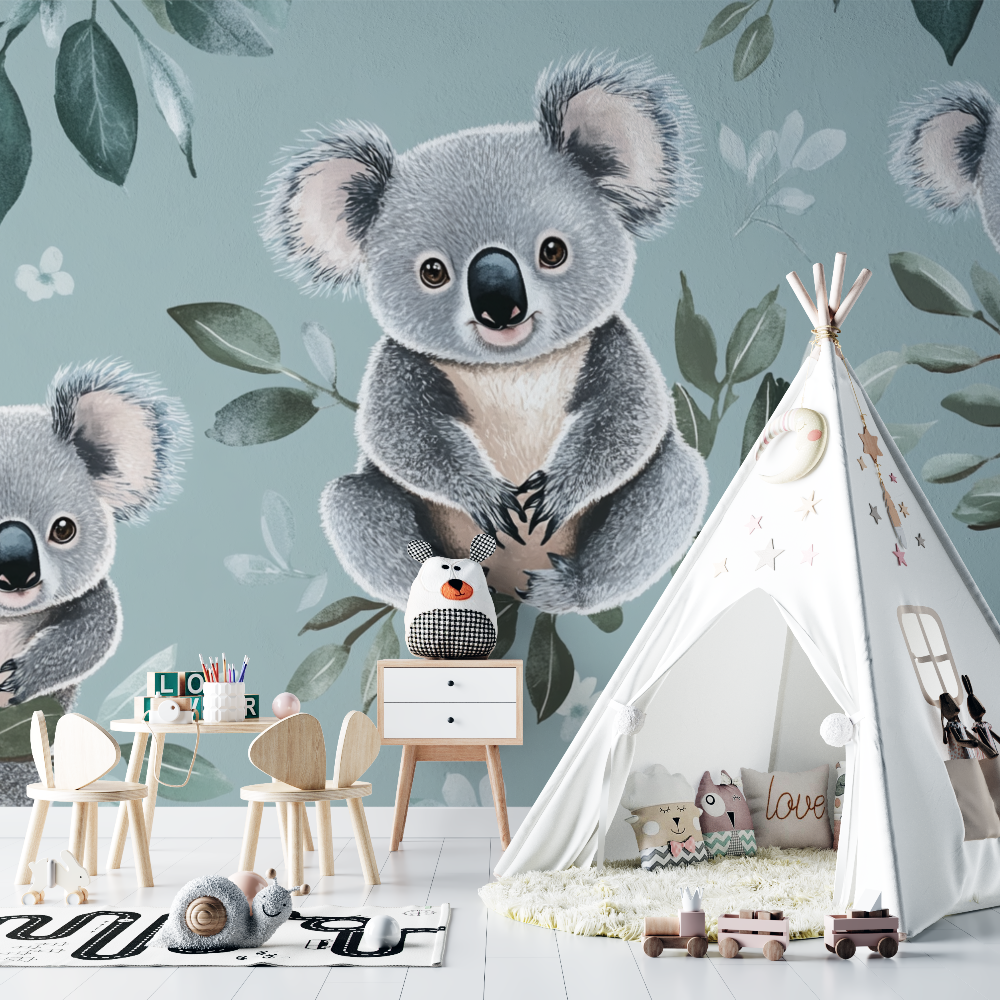 Baby Cuddly Koala Wallpaper | Murals Wallpaper