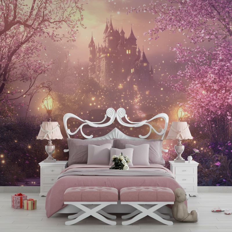 Night Rose Castle Wallpaper | Murals Wallpaper