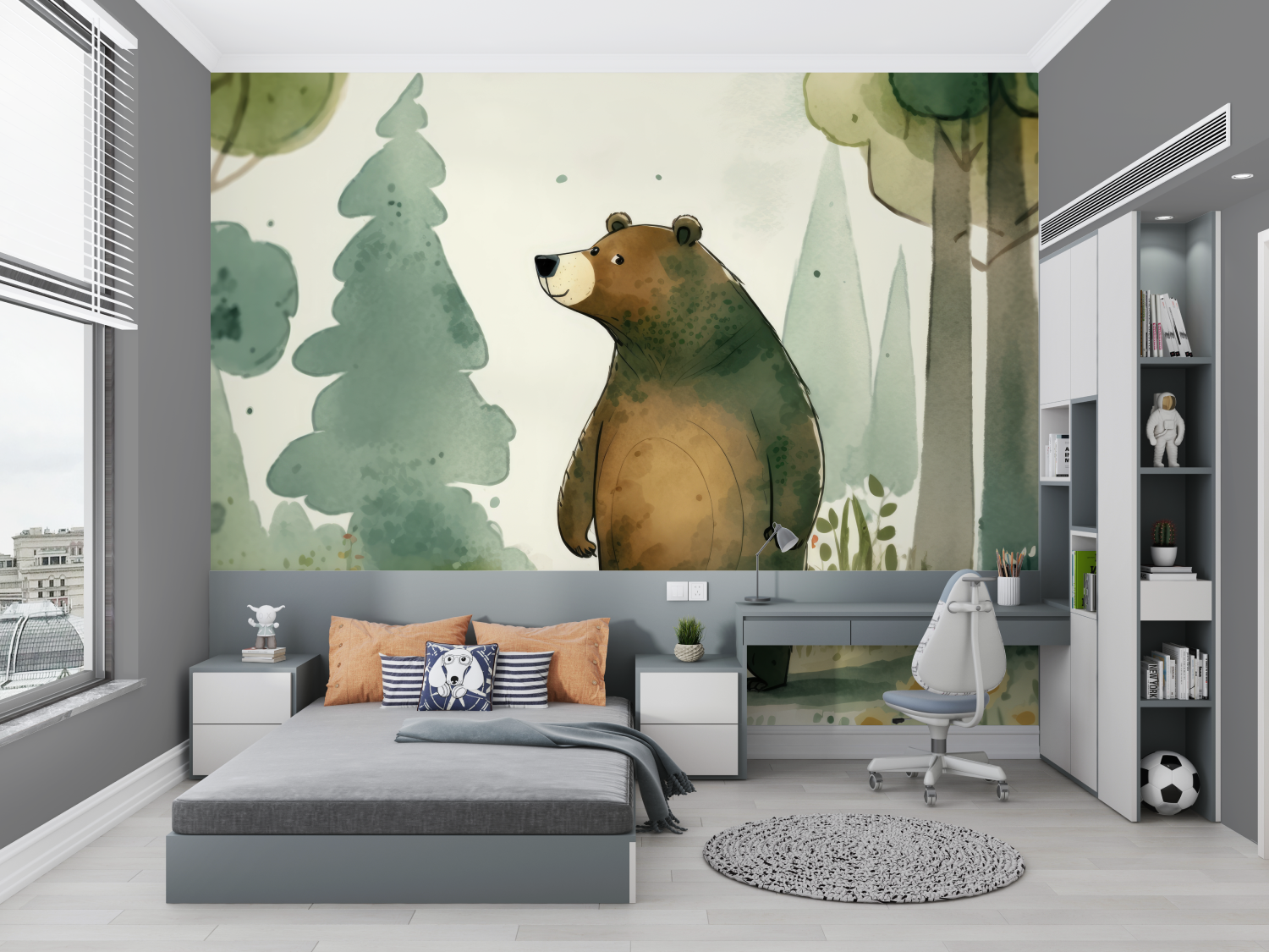 Bear Wallpaper for Kids | Murals Wallpaper