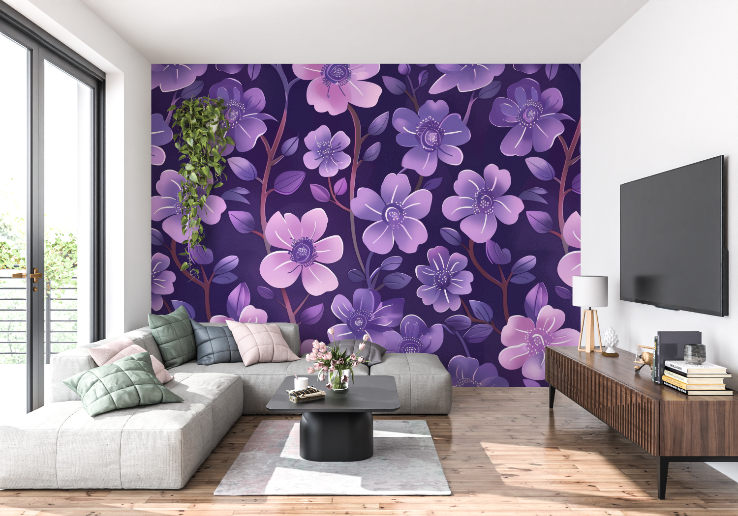 Purple Pattern Wallpaper | Murals Wallpaper