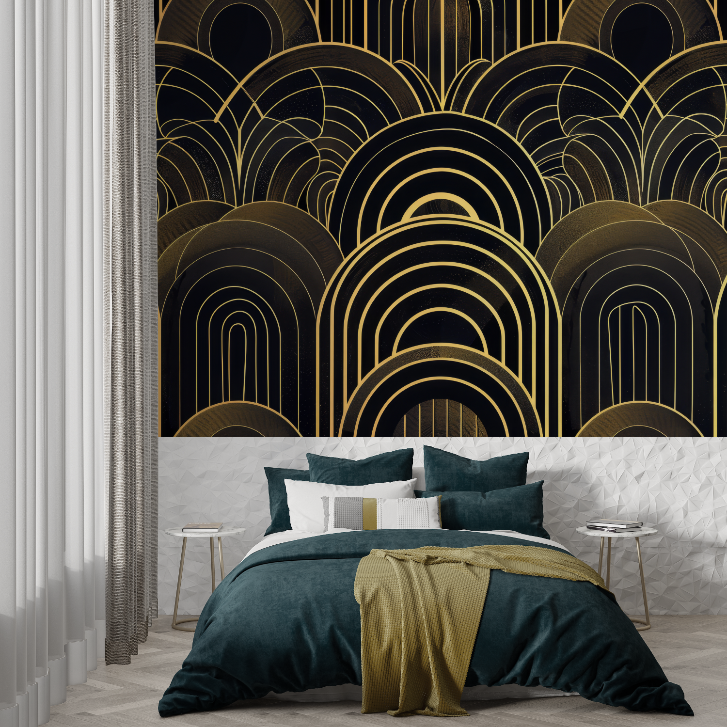 Art Deco Black and Gold Wallpaper | Murals Wallpaper