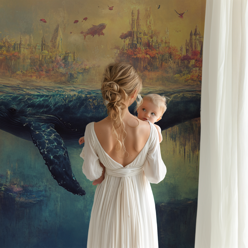 Whale Underwater World Wallpaper | Murals Wallpaper