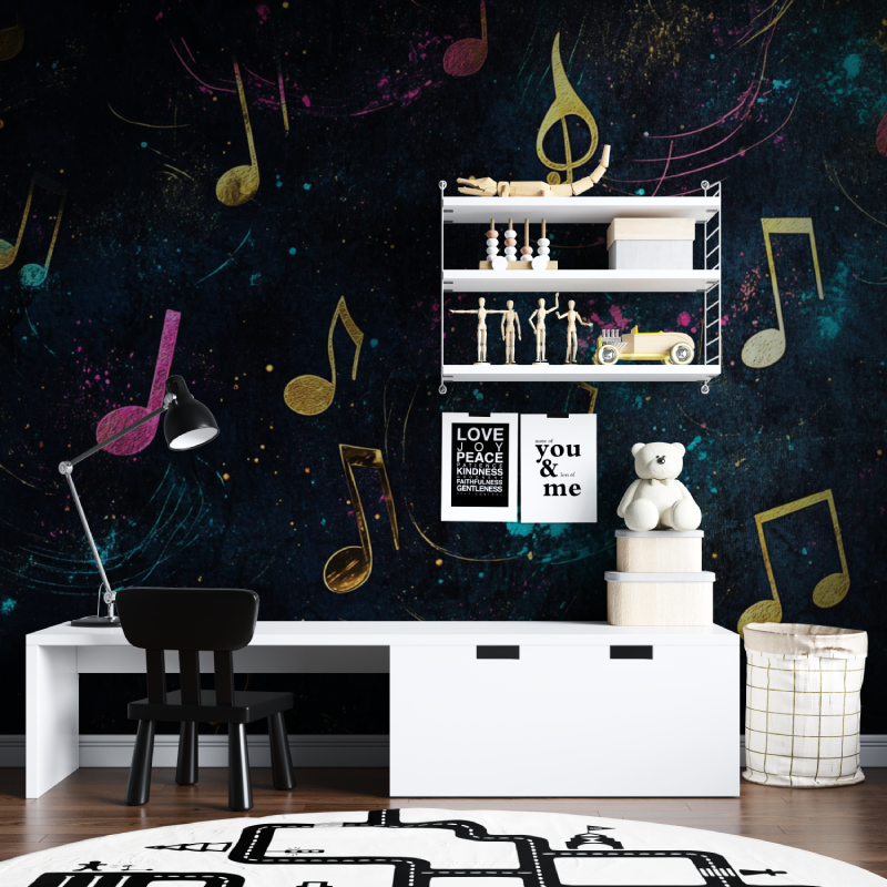 Musiknoten-Tapete | Wandbild-Tapete