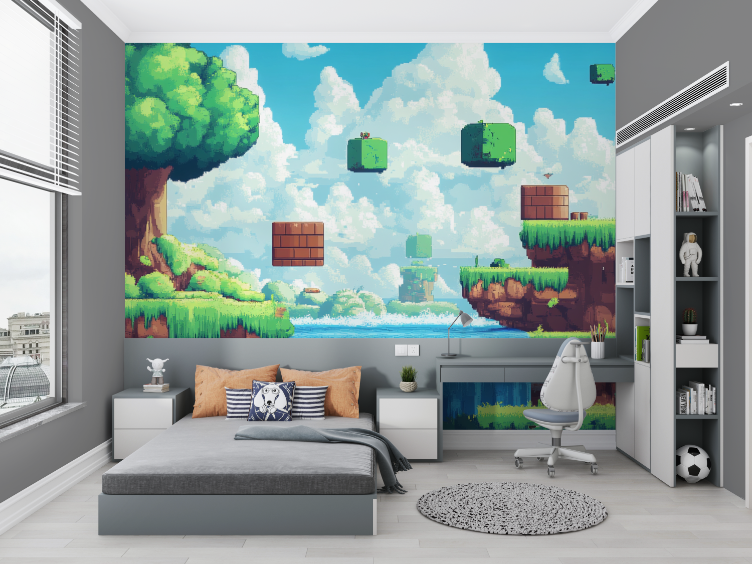 Dreamy Pixelated World Wallpaper | Murals Wallpaper