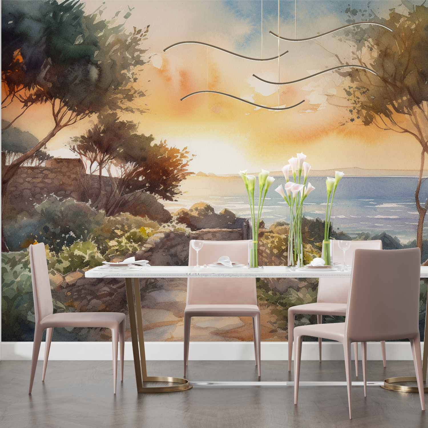 Aquarellpapier-Painting ... auf der Couch im Salon