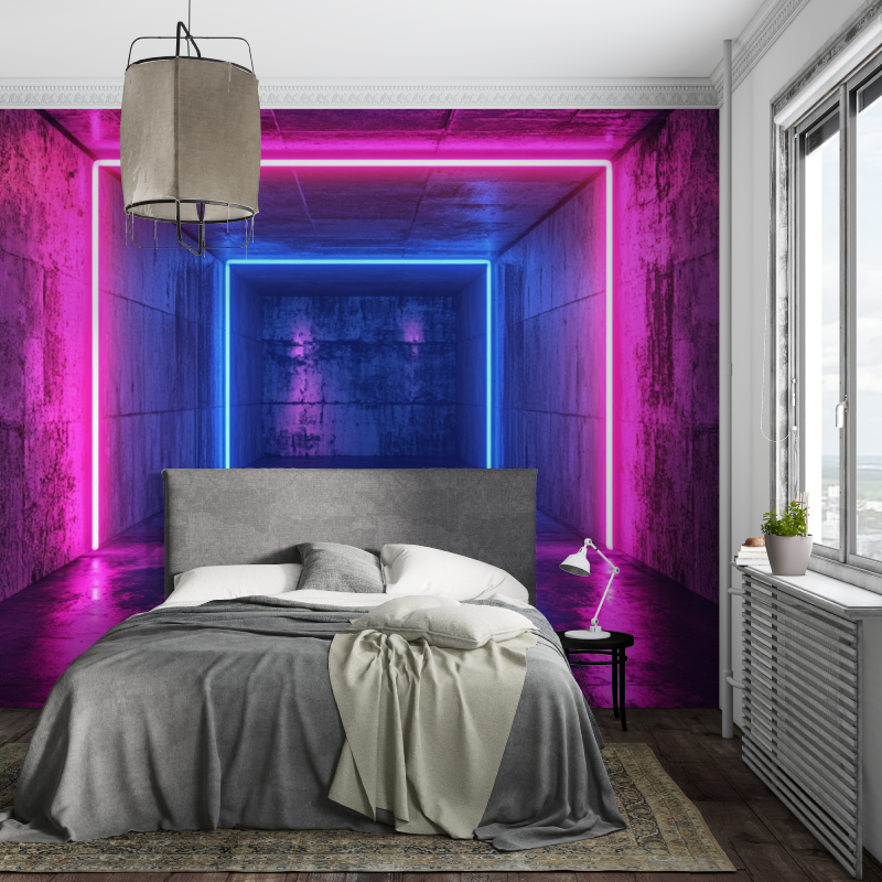 Concrete and Neon Wallpaper | Murals Wallpaper