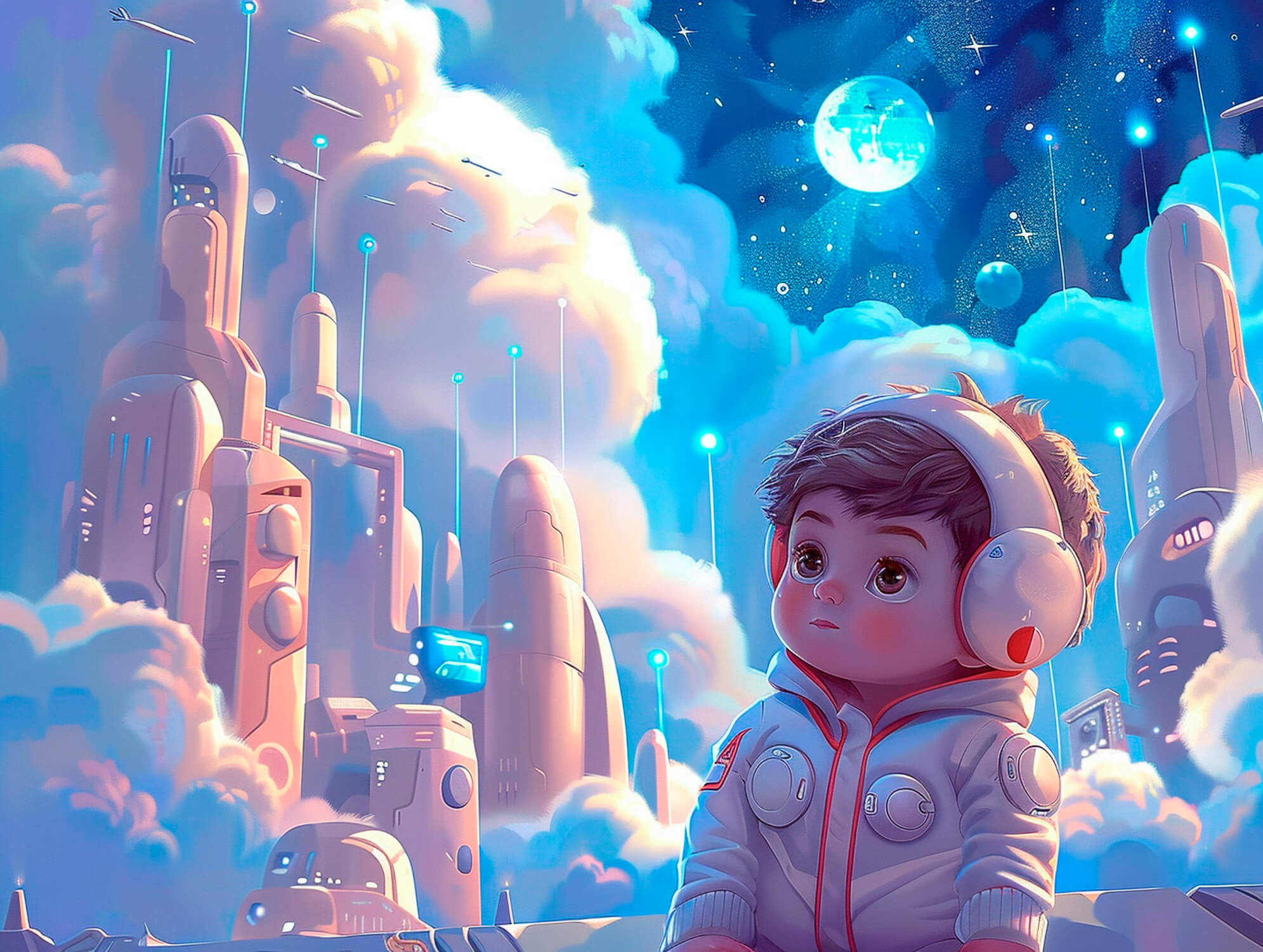 Teen Room Wallpaper Little Astronaut | Murals Wallpaper