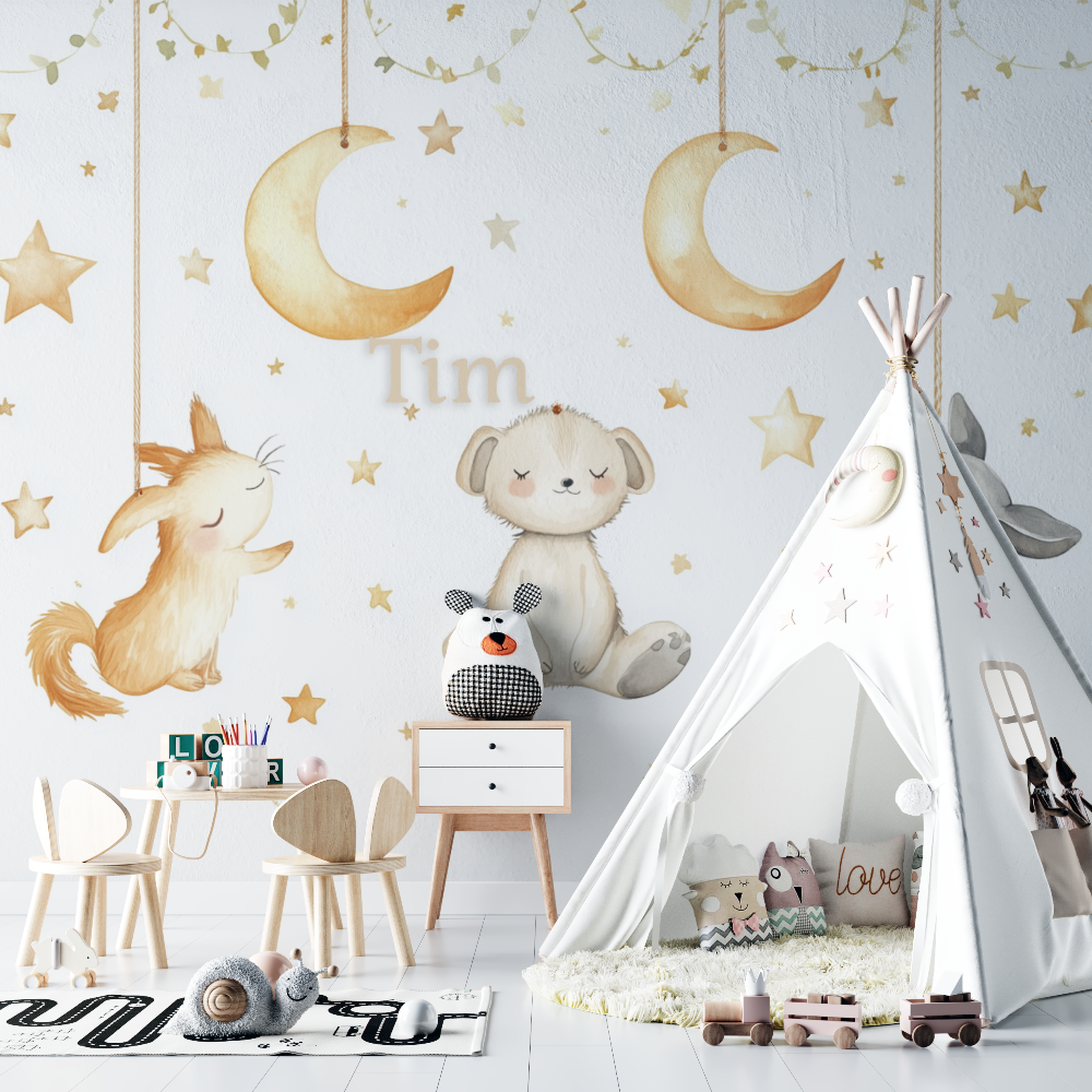 Baby Namens-Tapete | Murals Wallpaper