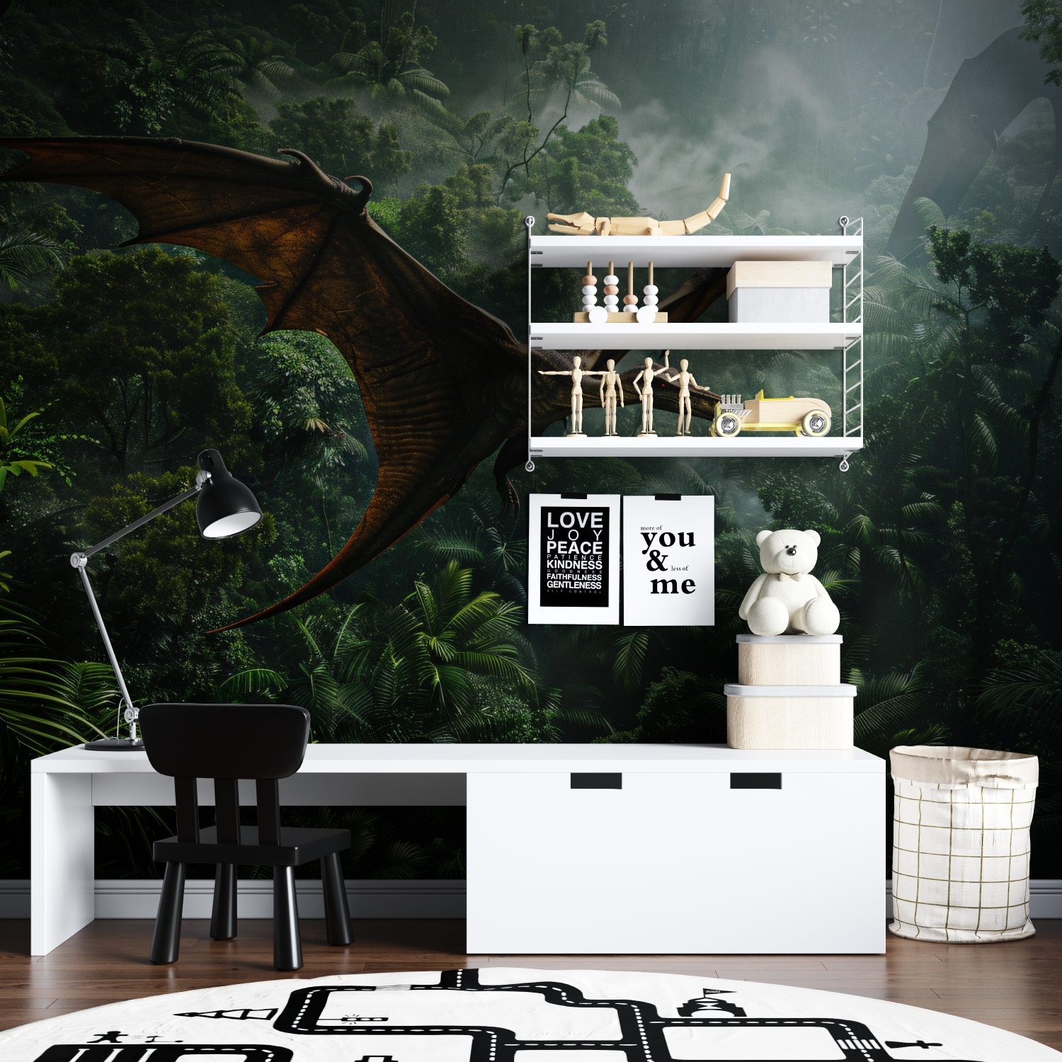 Tropical Flying Dinosaur Wallpaper | Murals Wallpaper