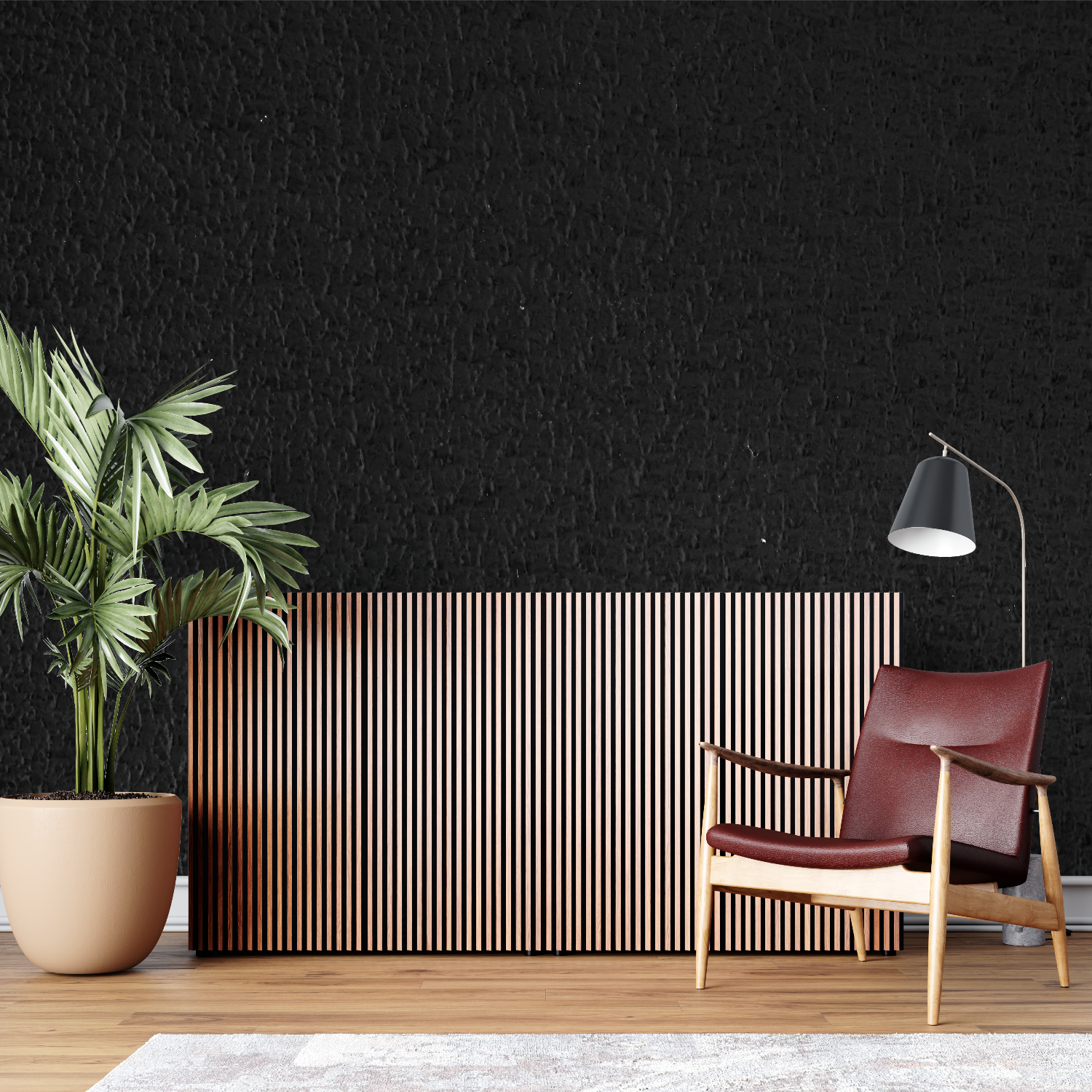 Black Leather Look Wallpaper | Murals Wallpaper