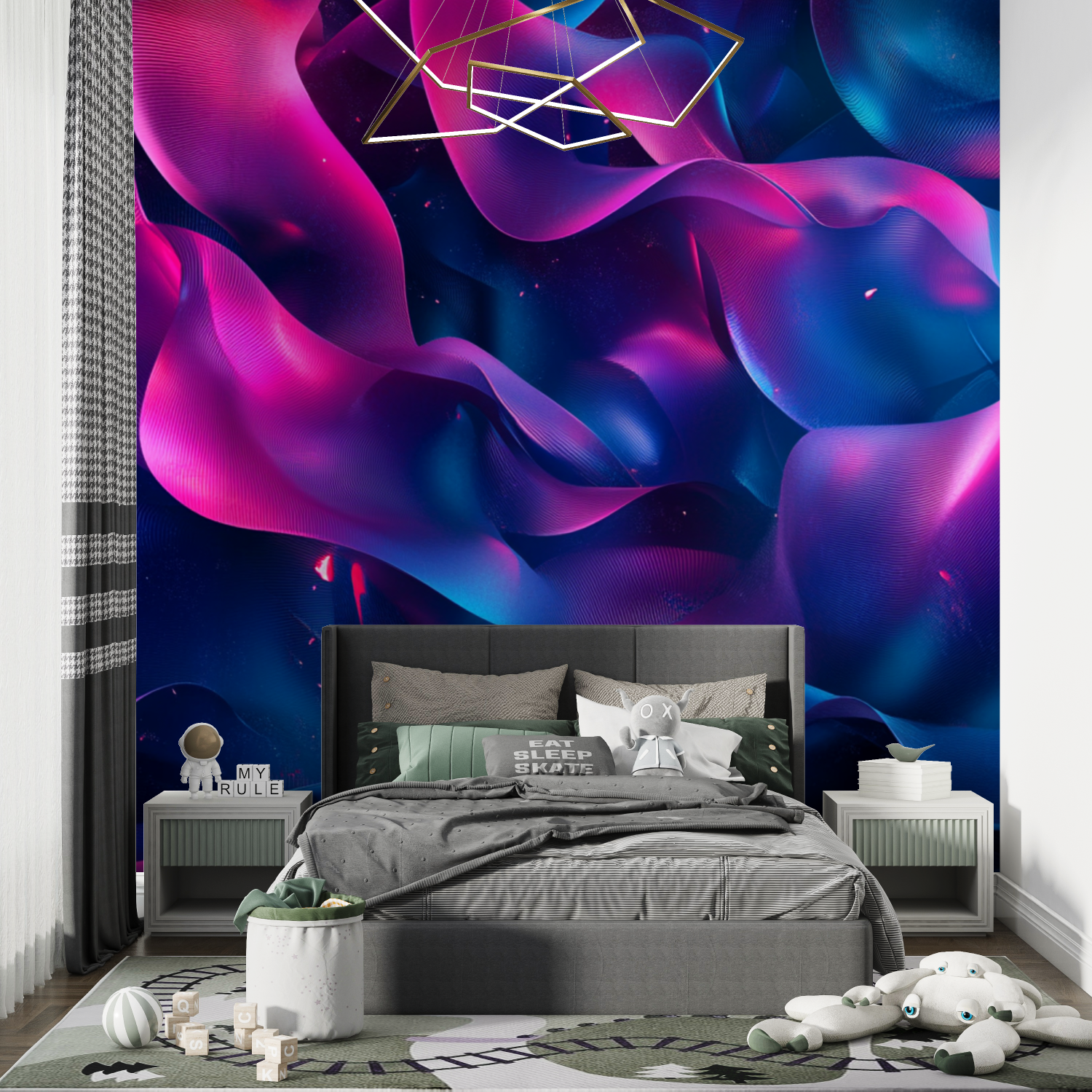 Abstrakte Linien-Tapete | Wandbild-Tapete