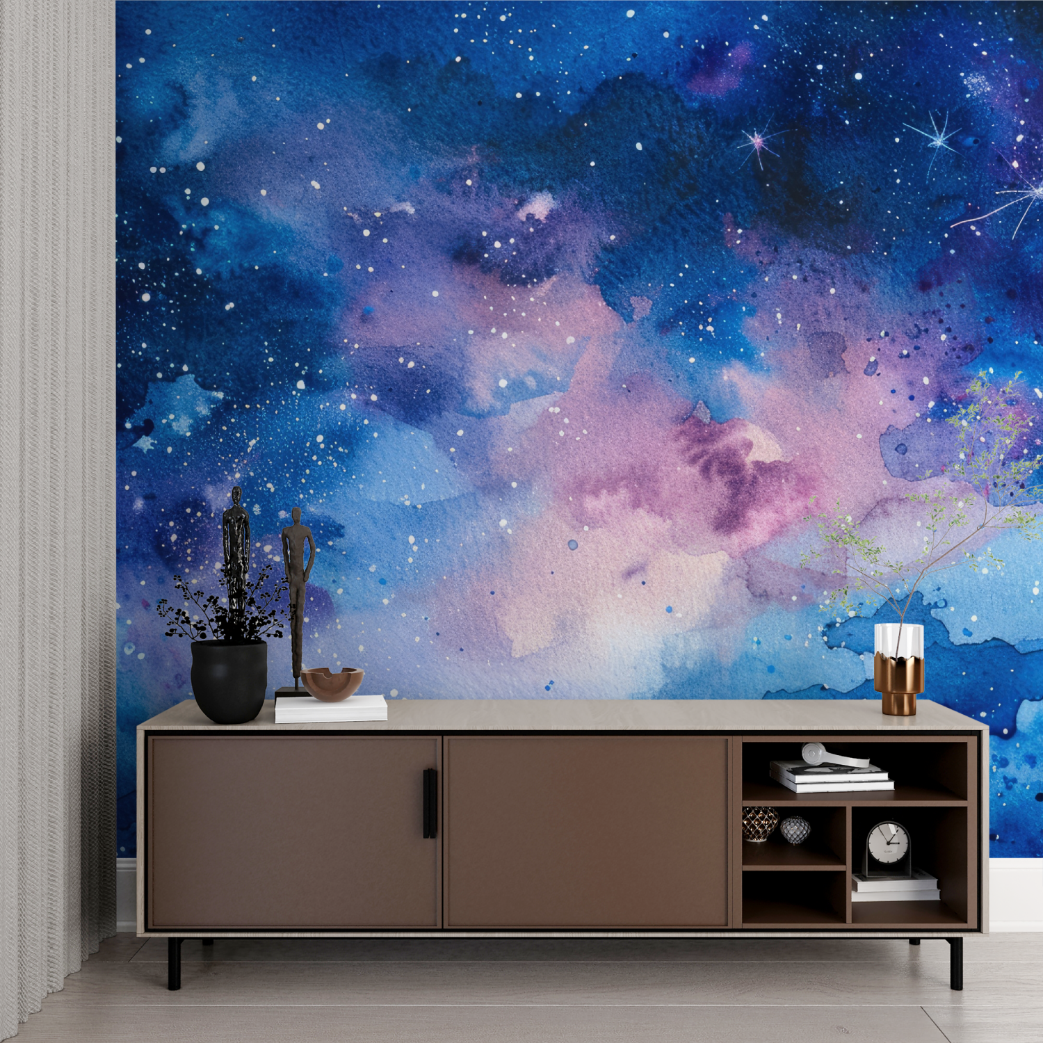 Watercolor Sky Wallpaper for Teens | Murals Wallpaper