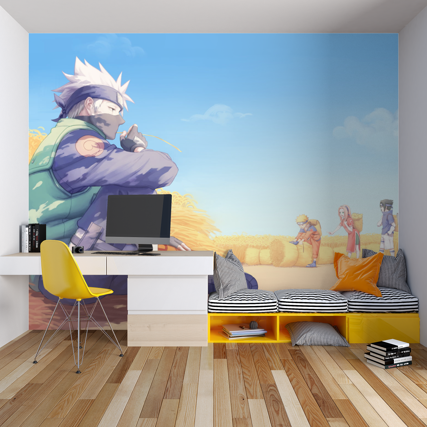 Naruto Kakashi Chill Wallpaper | Murals Wallpaper