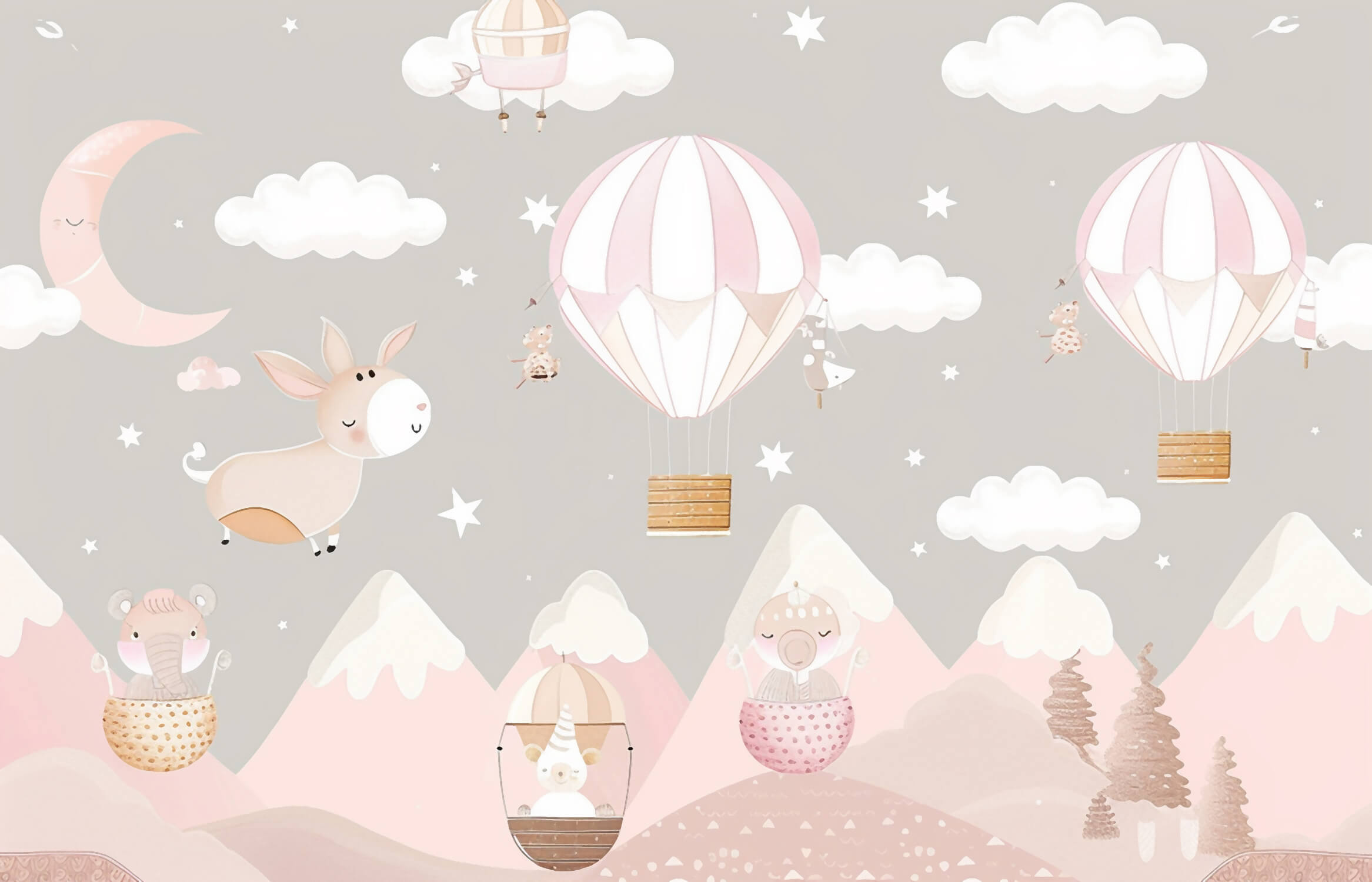 Kids Pink Wallpaper | Murals Wallpaper