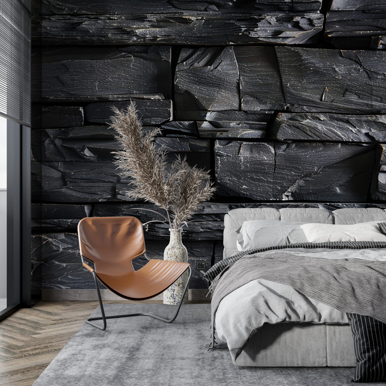 Black Wallpaper Panel | Murals Wallpaper