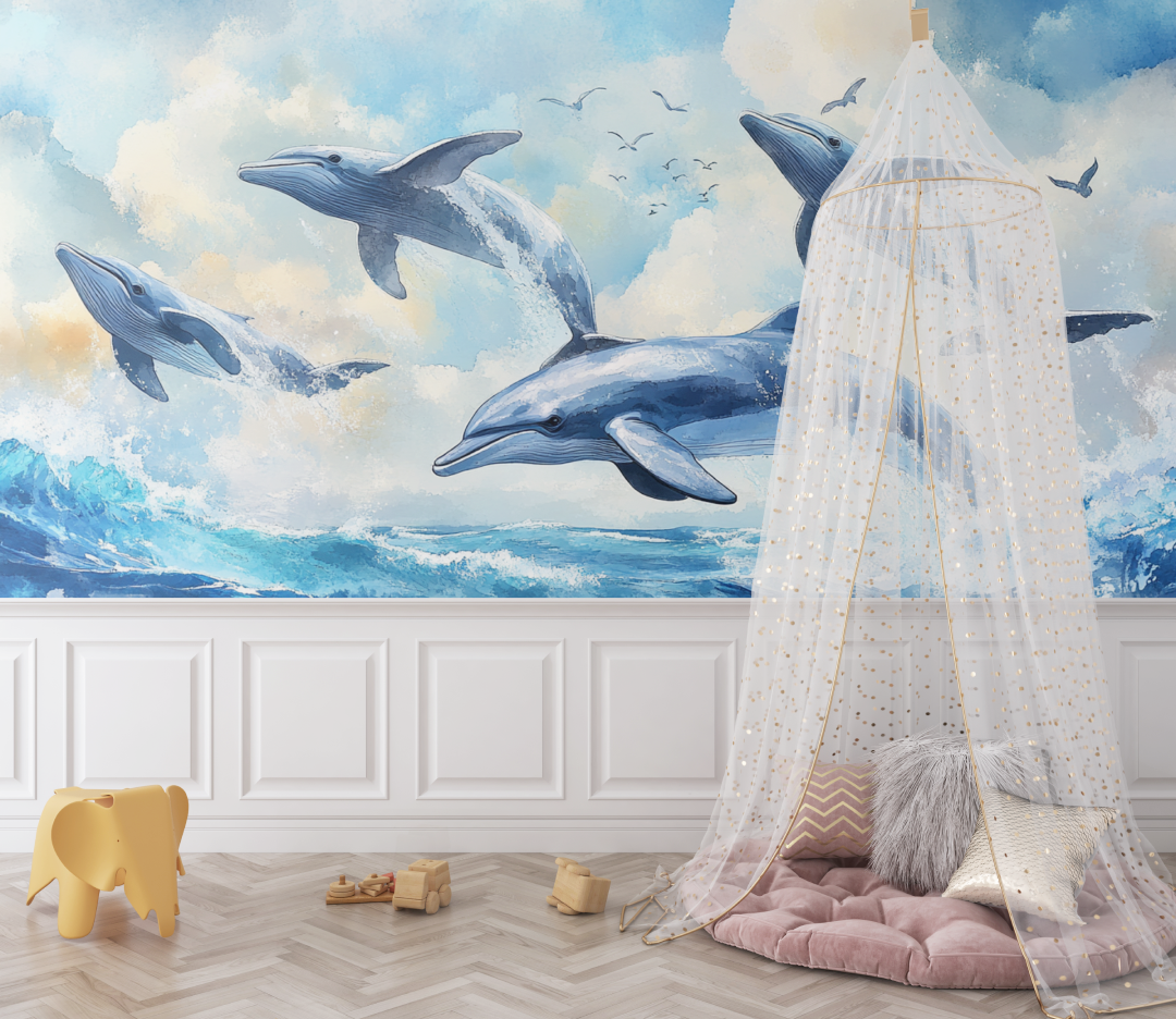 Aquelle Whale Mural Wallpaper | Murals Wallpaper