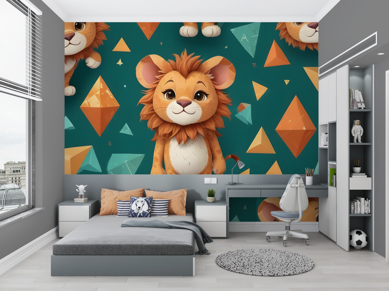 Green Cub Lion Wallpaper | Murals Wallpaper