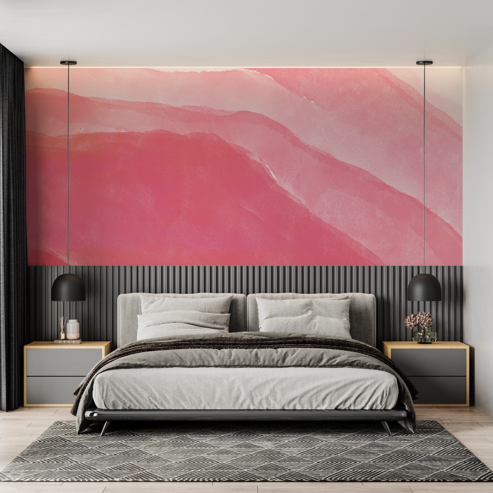Dark Pink Watercolor Wallpaper | Murals Wallpaper