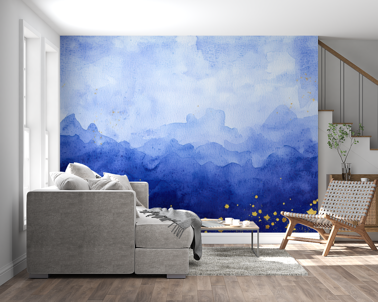 Watercolor Sky Wallpaper for Kids | Murals Wallpaper