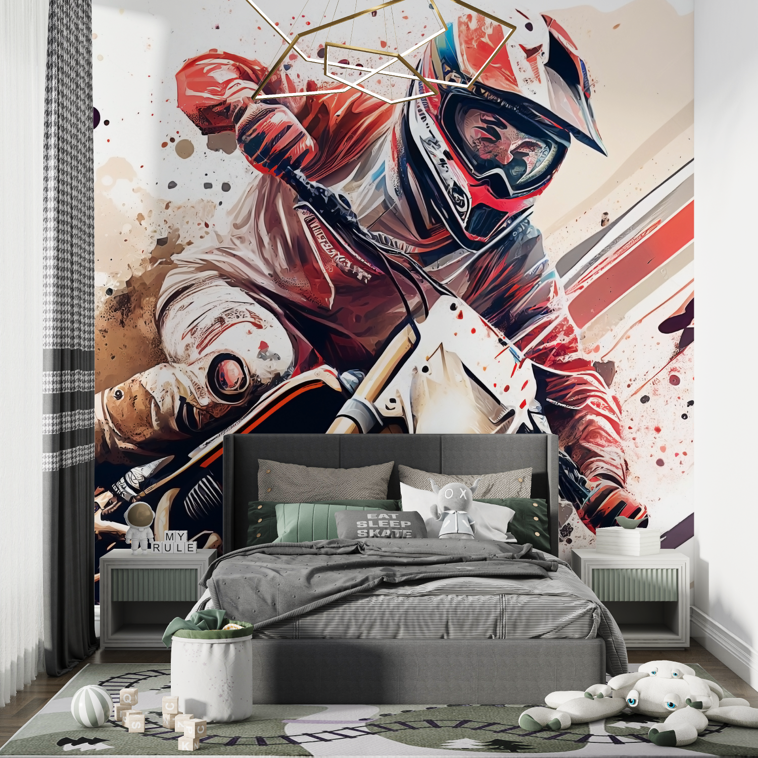 Motocross Wallpaper for Teen Room | Murals Wallpaper