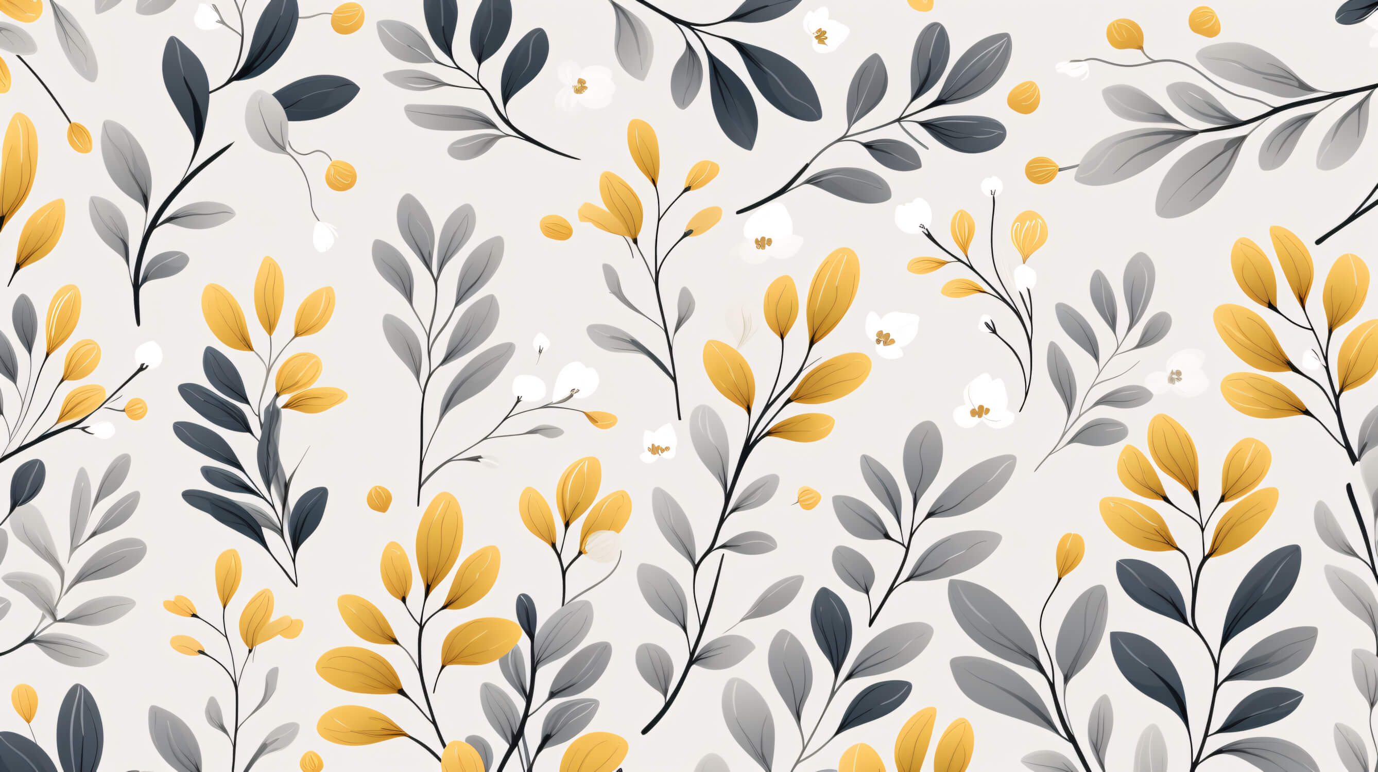 Gray and Mustard Yellow Wallpaper | Murals Wallpaper