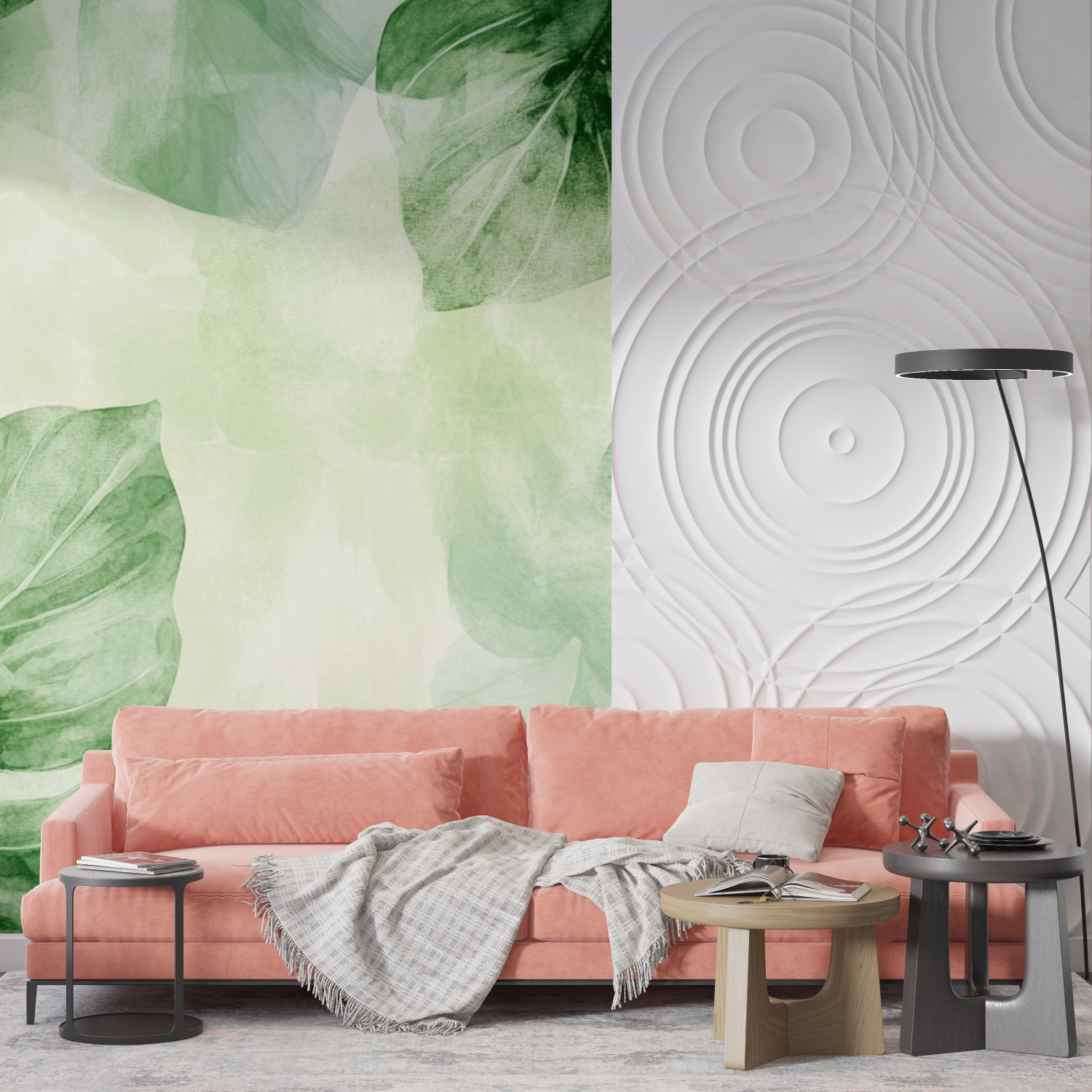 Watercolor Abstract Leaves Wallpaper | Murals Wallpaper