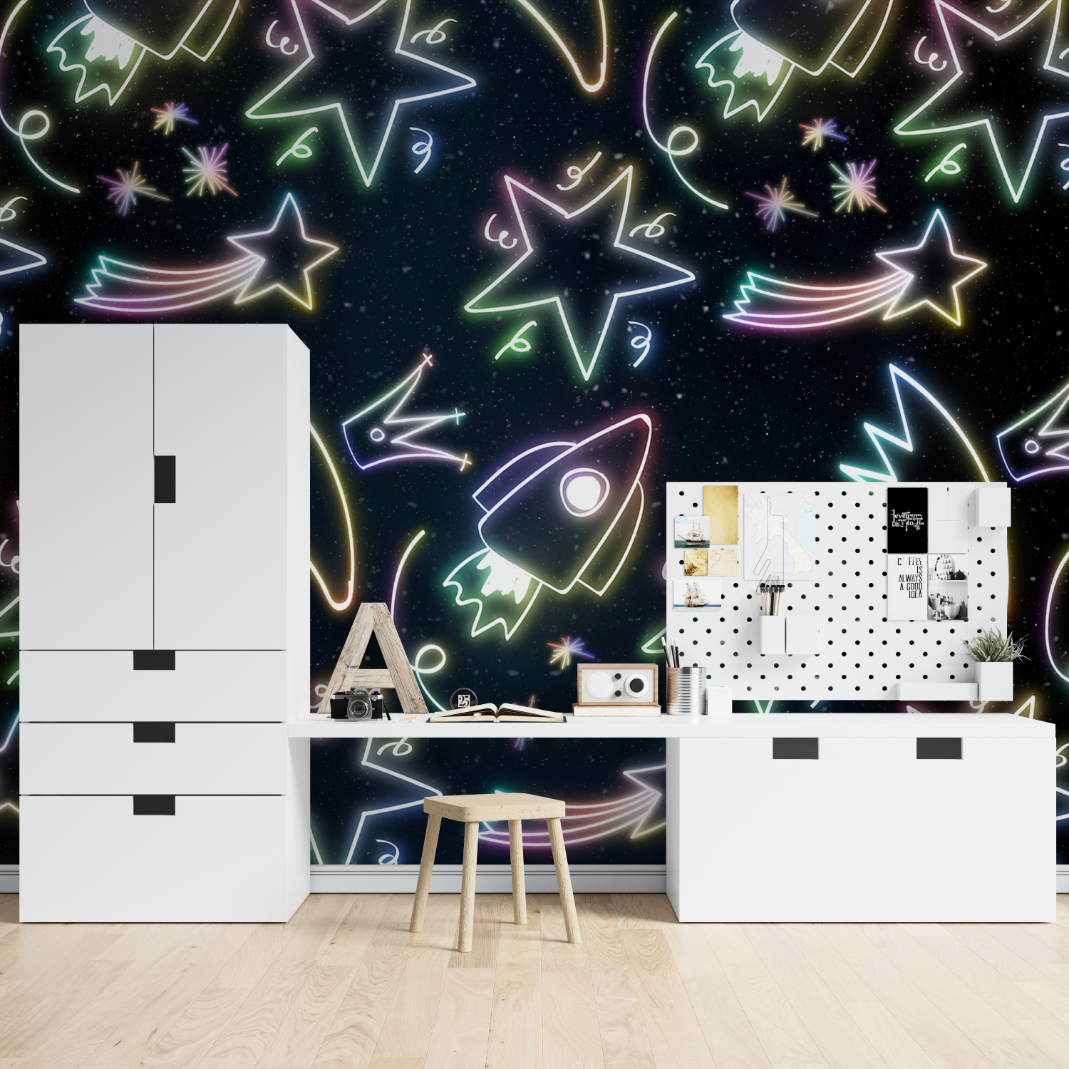 Neon Lights Teen Wallpaper | Murals Wallpaper