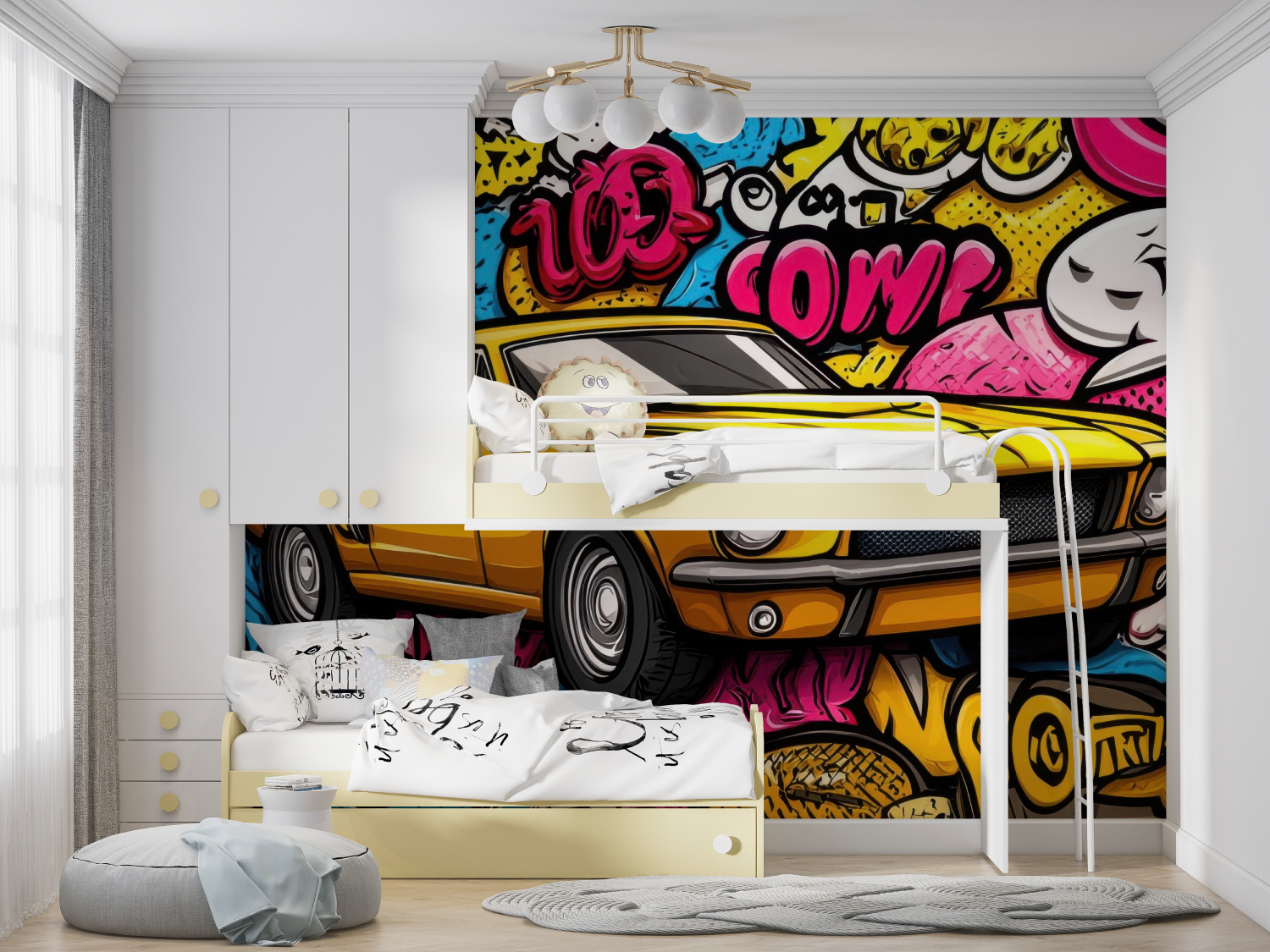 Teen Graffiti Car Wallpaper | Murals Wallpaper
