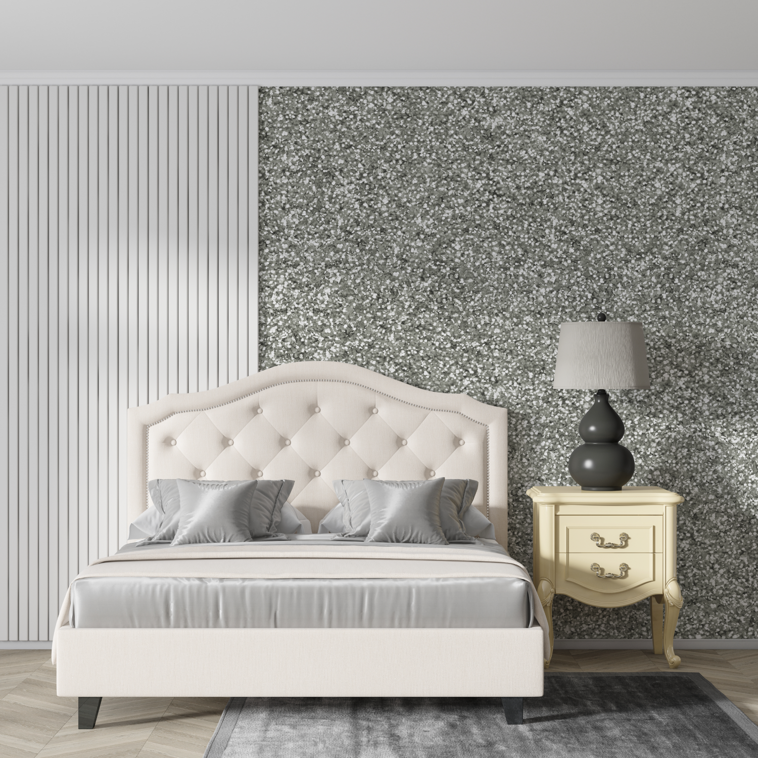 Gray Glitter Wallpaper | Murals Wallpaper