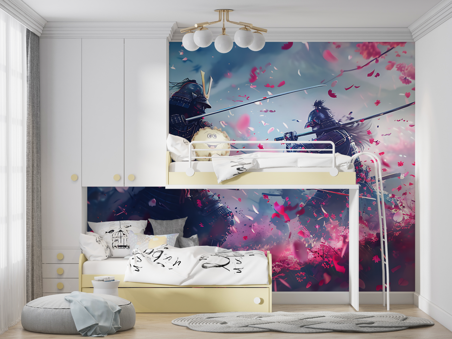 Cherry Blossom Combat Anime Wallpaper | Murals Wallpaper