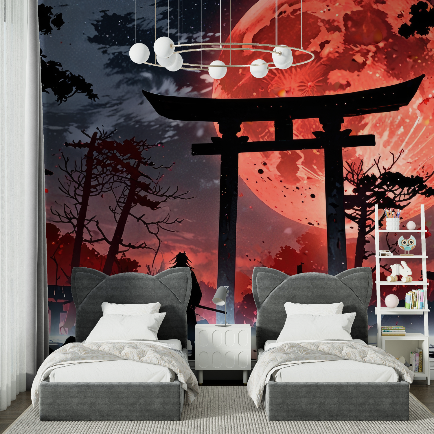 Red Moon Anime Wallpaper | Murals Wallpaper