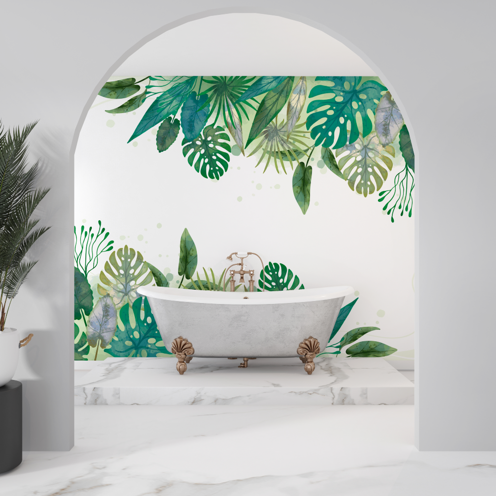 Green Jungle Bathroom Wallpaper | Murals Wallpaper