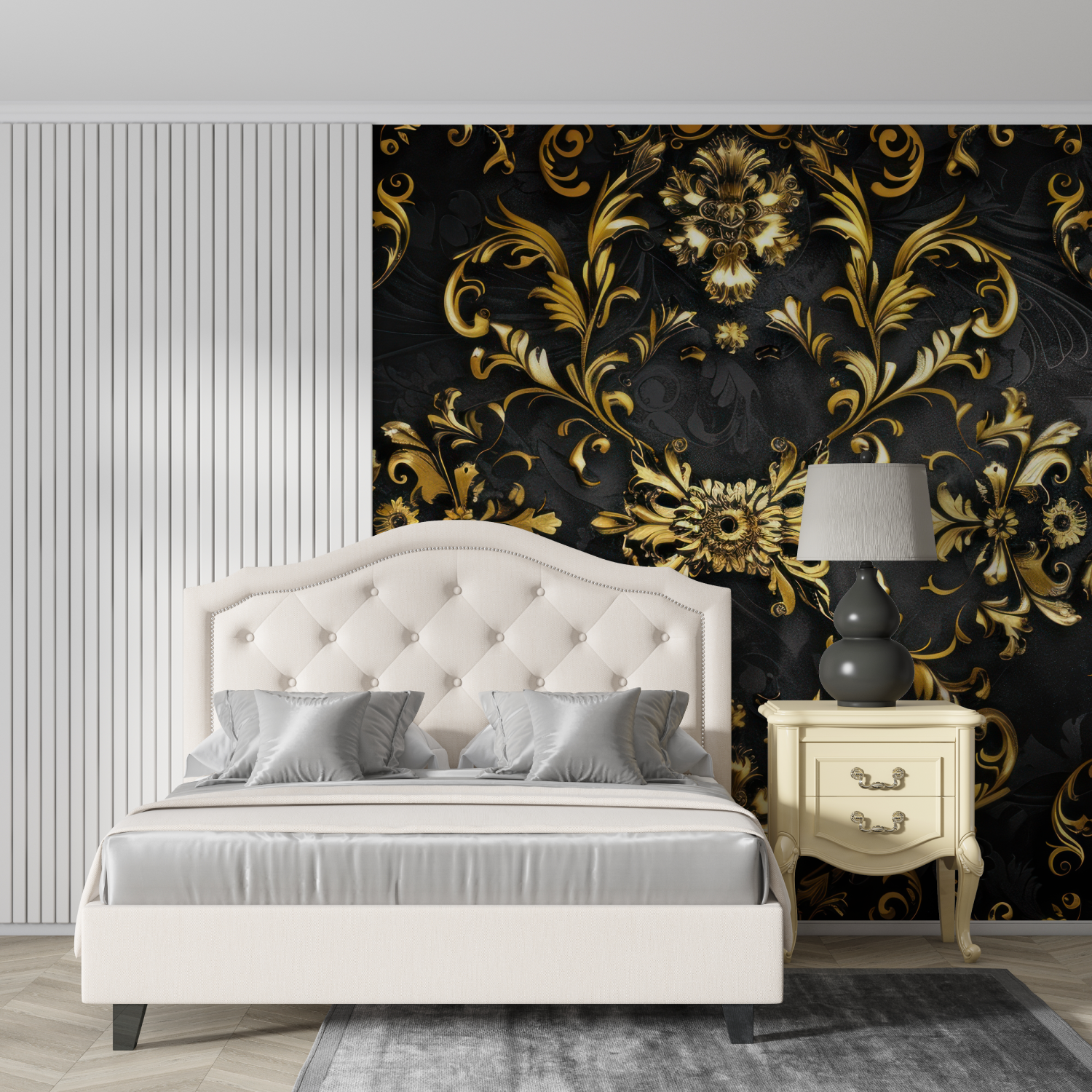Black and Gold Wallpaper Room | Murals Wallpaper