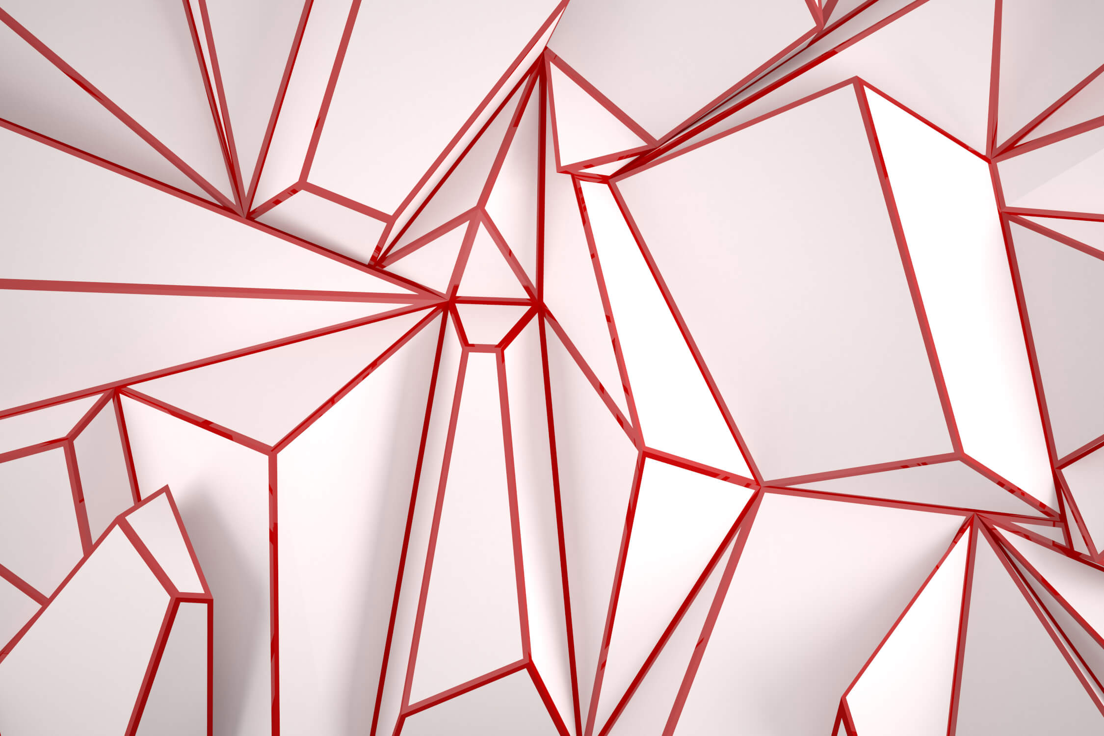 Red and White Geometric Wallpaper | Murals Wallpaper