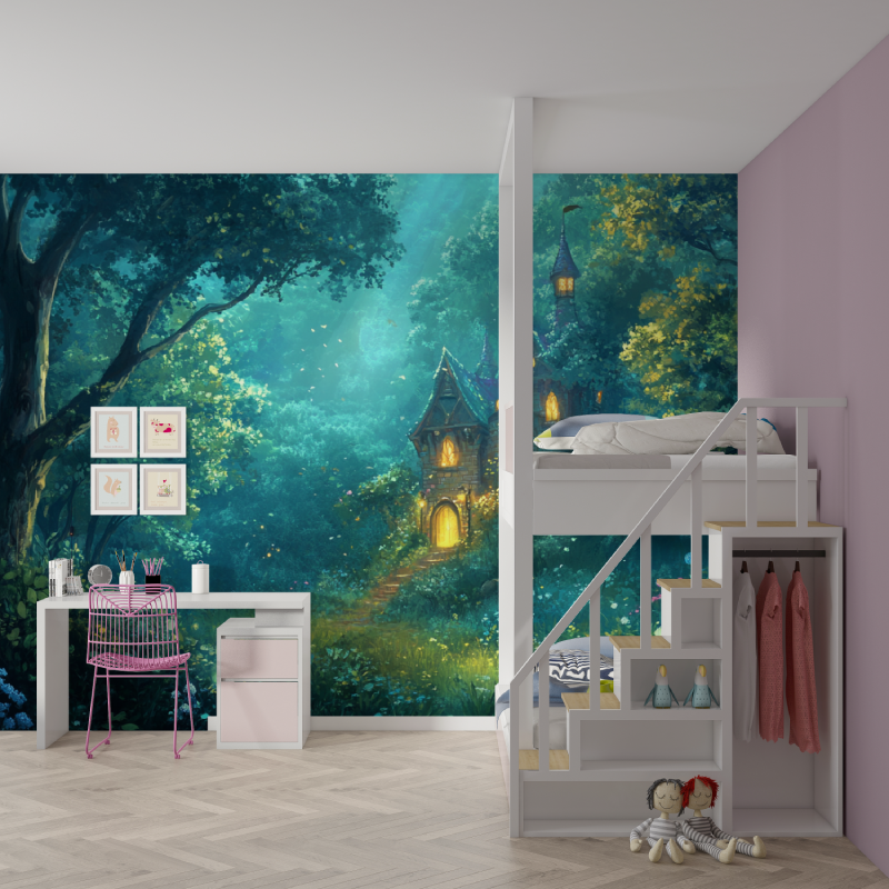 Princess Awakening Forest Wallpaper | Murals Wallpaper