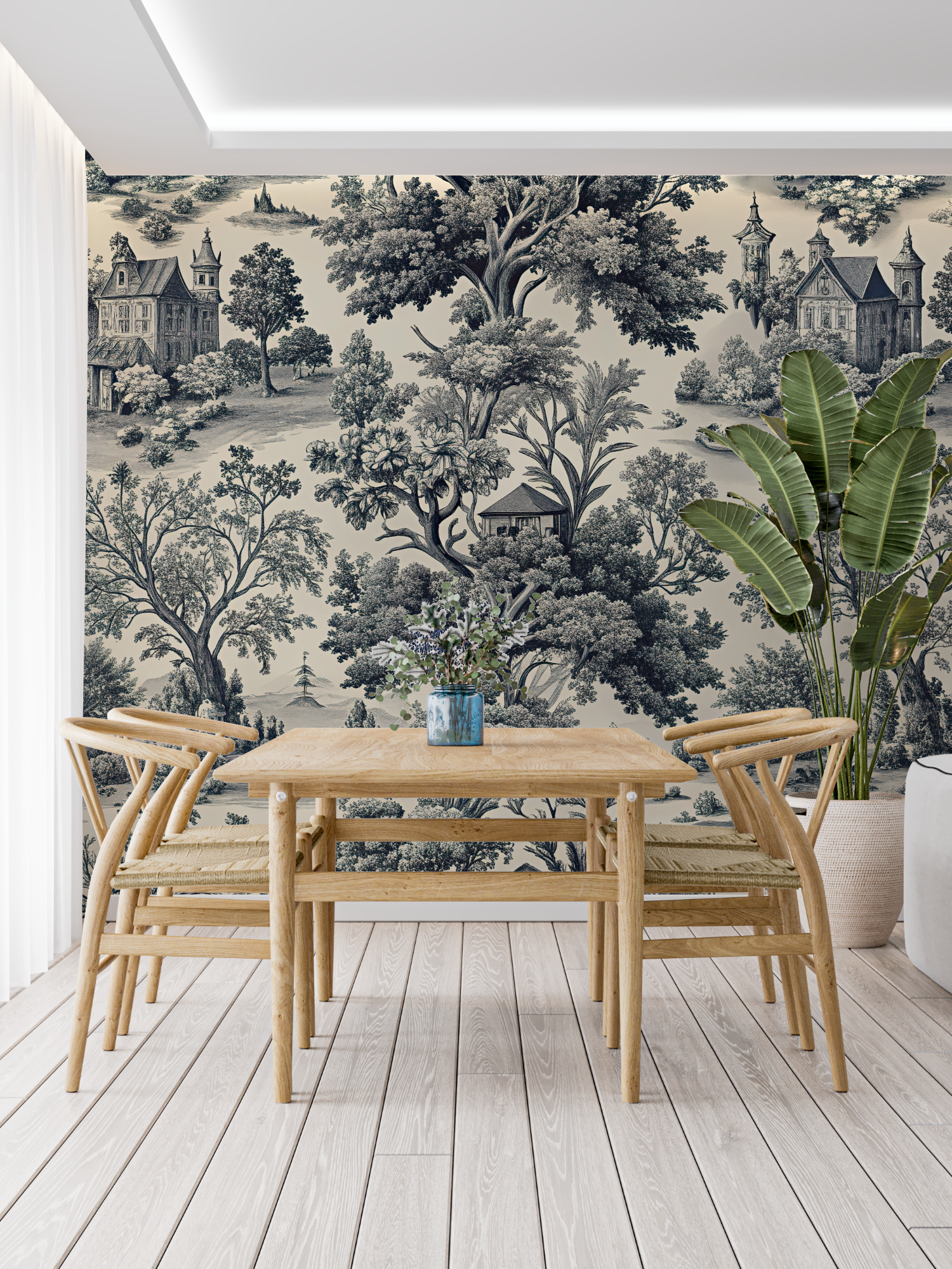 80s Toile De Jouy Wallpaper | Murals Wallpaper