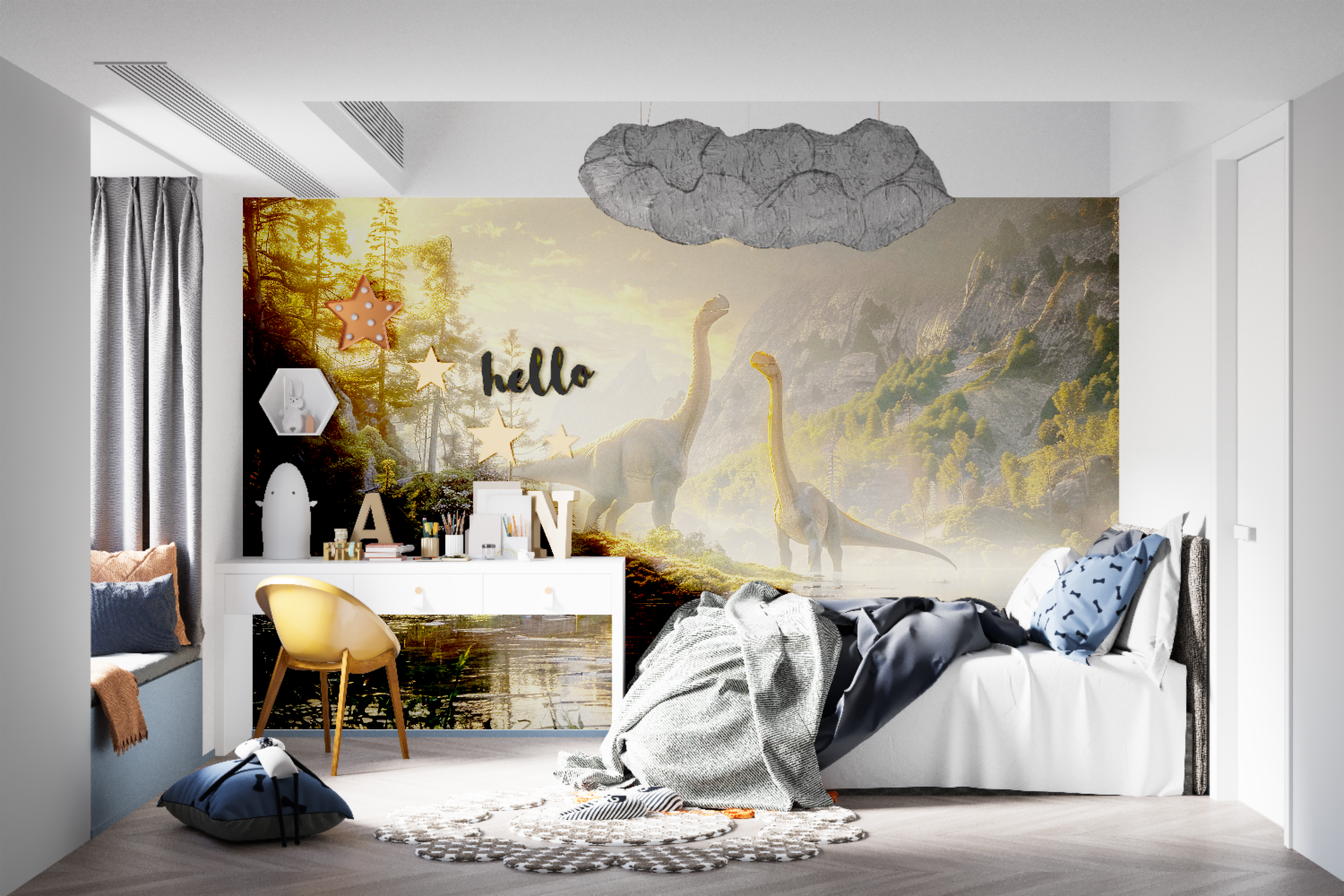 Dinosaur Lake Wallpaper | Murals Wallpaper