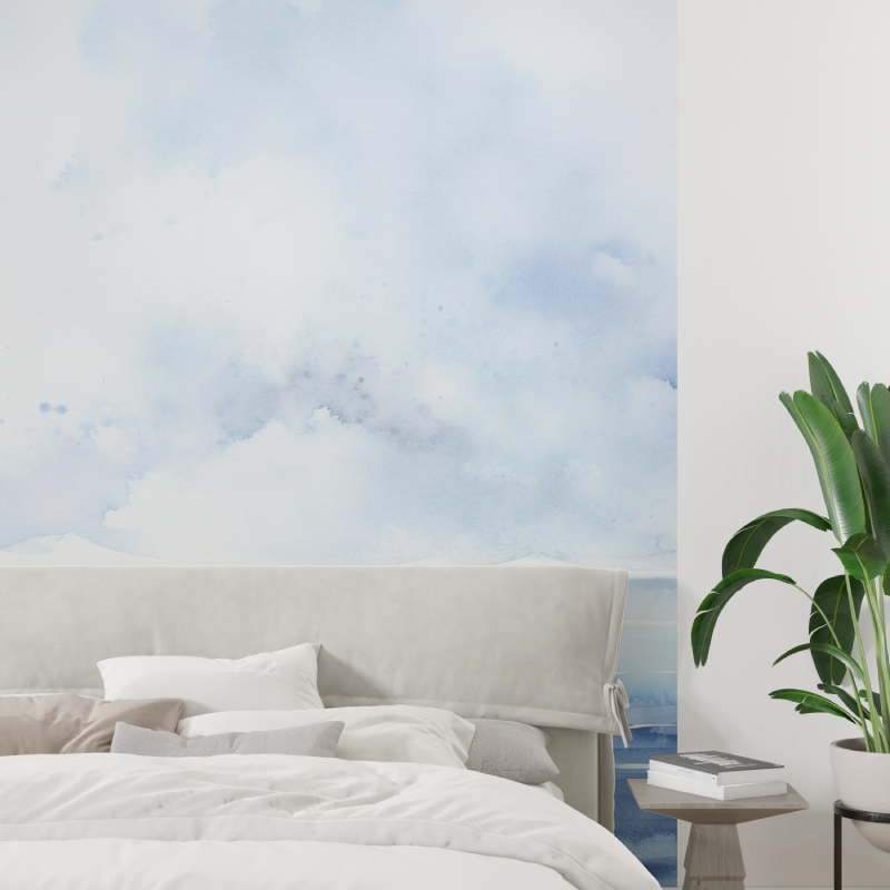 Papel de parede Aquarela Mar | Murais Papel de parede