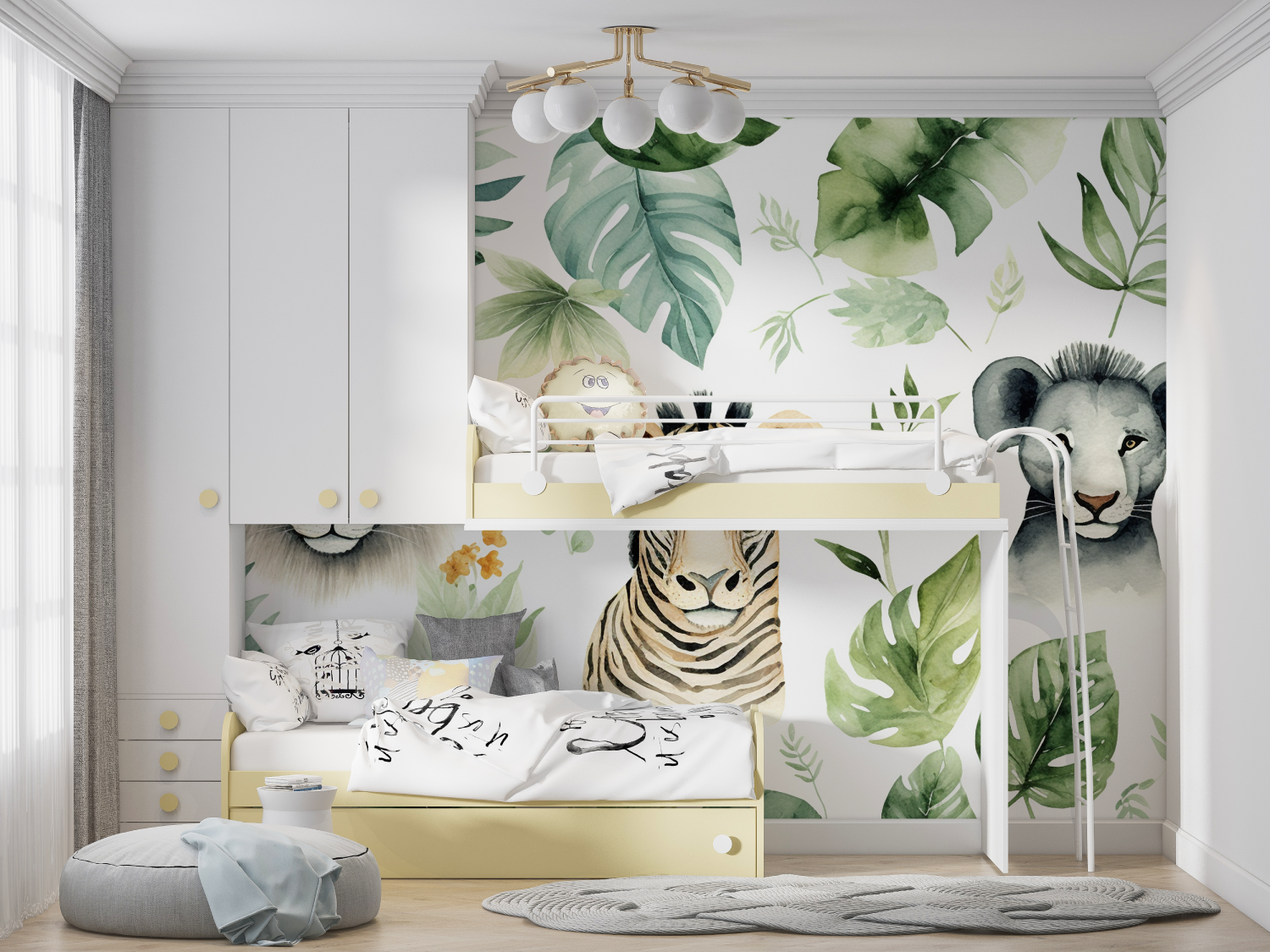 Grüne Kinderzimmertapete | Wandtapete