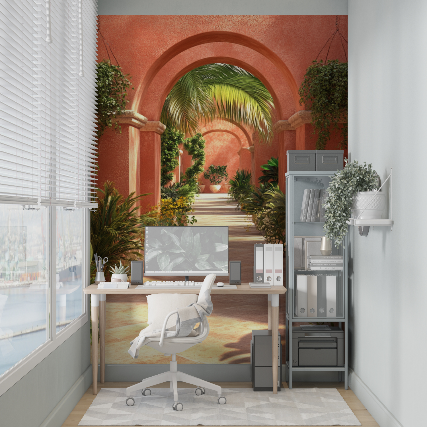 Terracotta Trompe L'Oeil Wallpaper | Murals Wallpaper