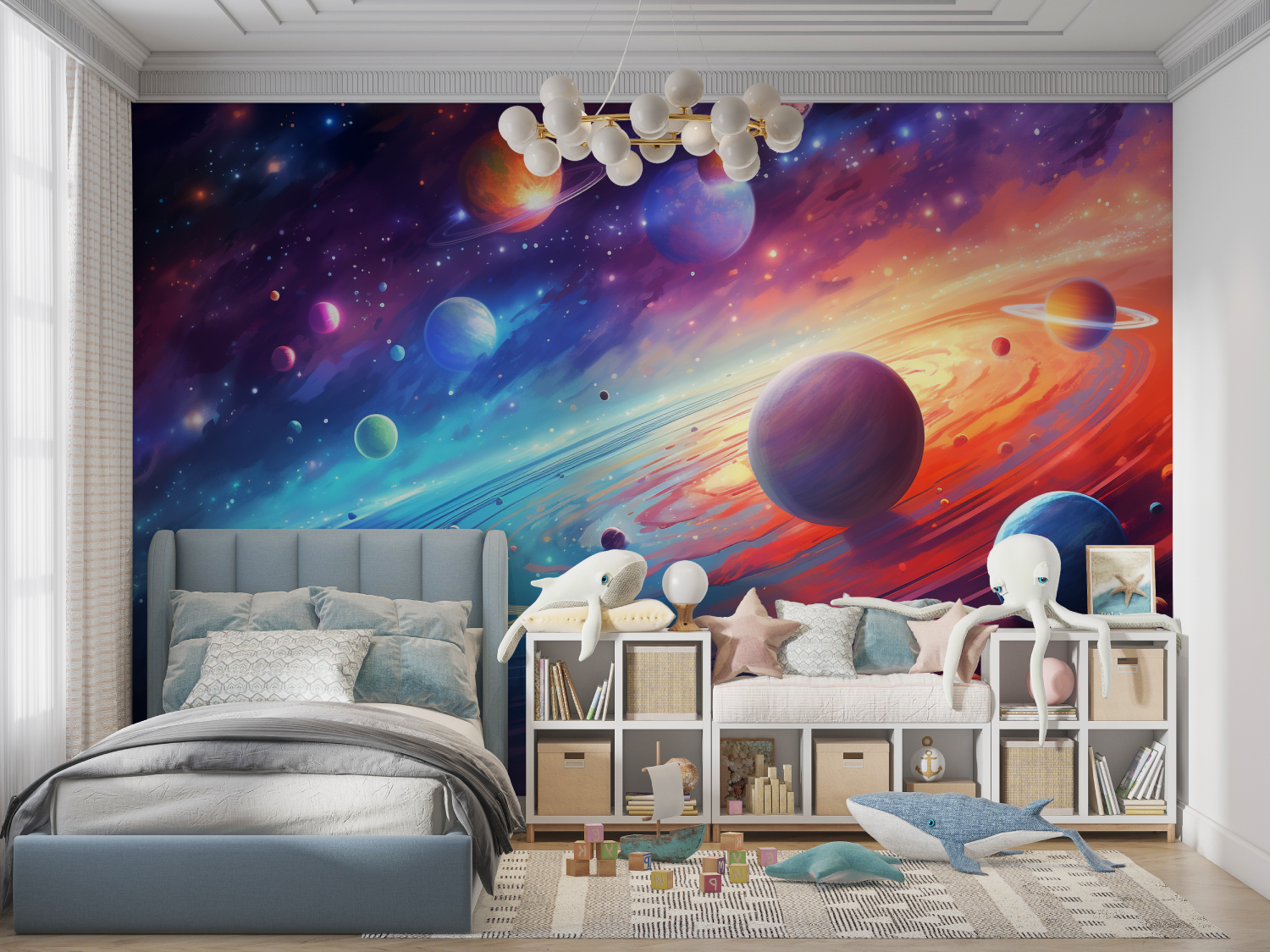 Weltraumplaneten-Tapete | Wandbilder