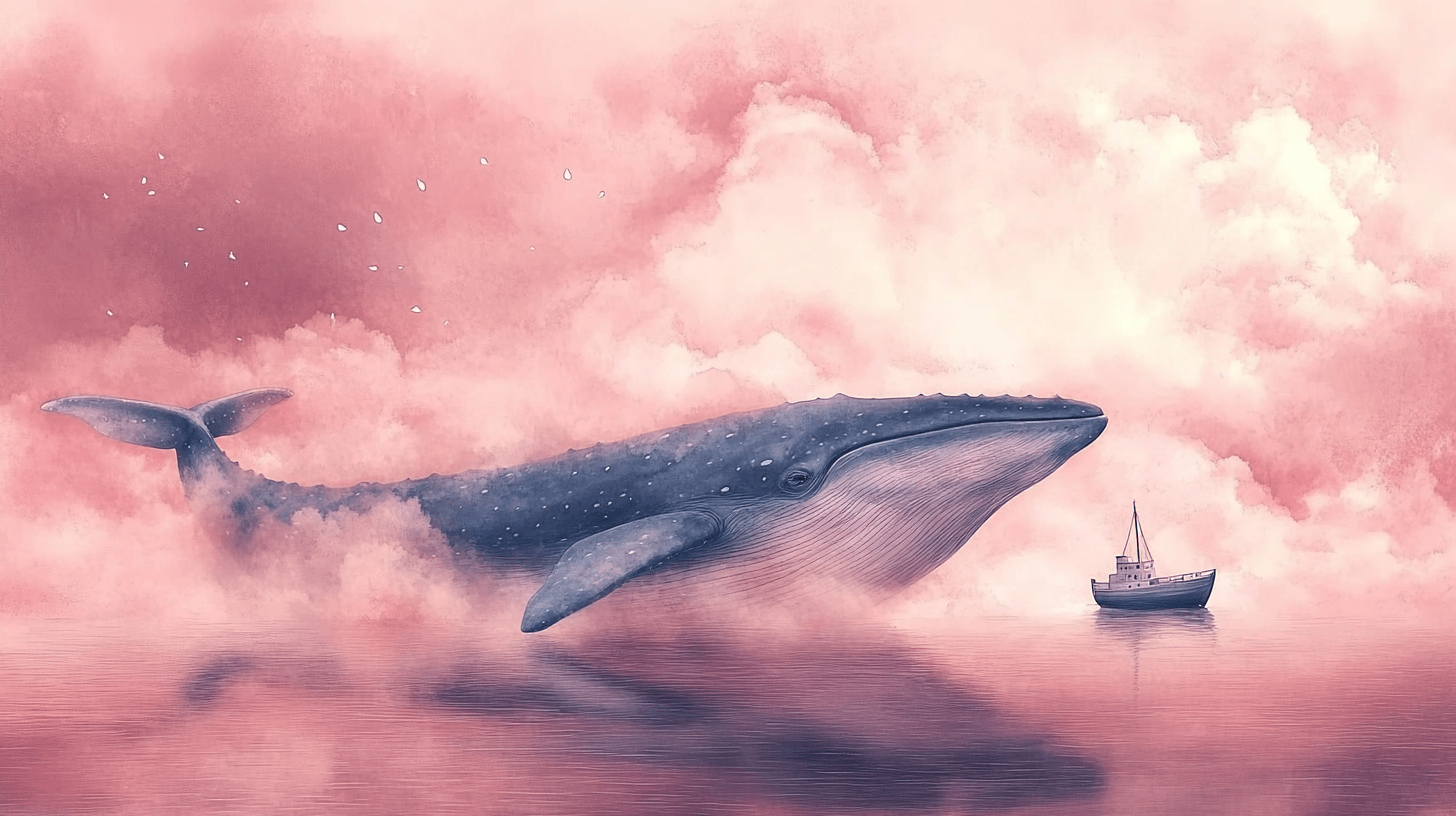 Whale and Boat Wallpaper | Murals Wallpaper
