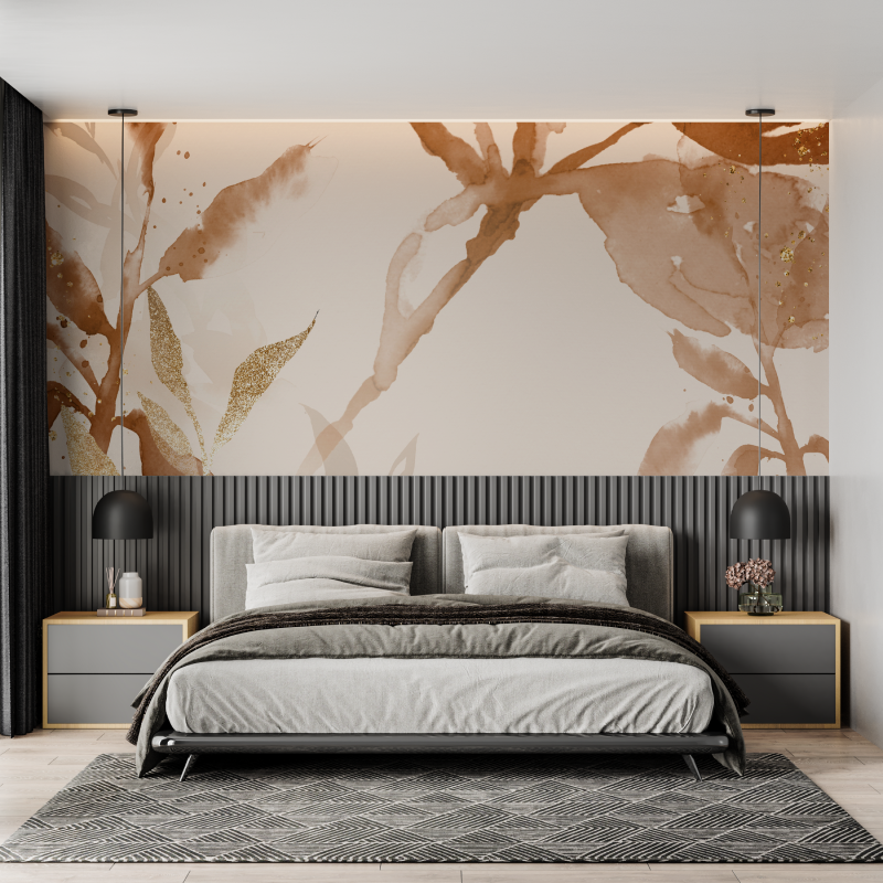 Watercolor Wallpaper for Living Room | Murals Wallpaper
