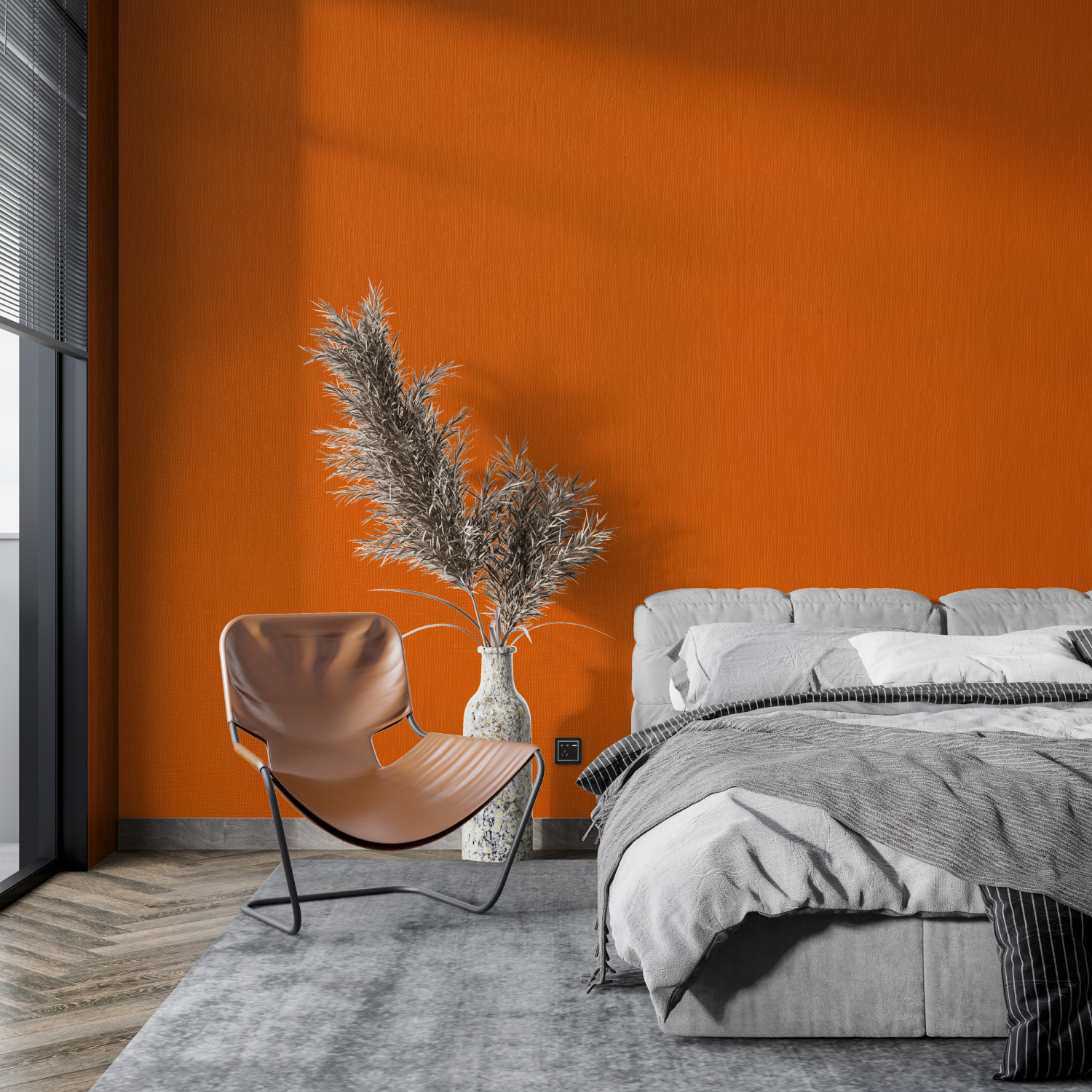 Dark Orange Solid Wallpaper | Murals Wallpaper