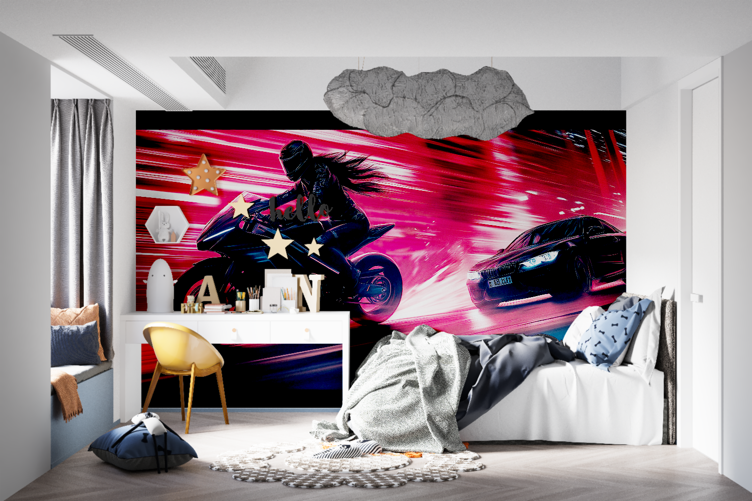 Motorcycle Car Wallpaper | Murals Wallpaper