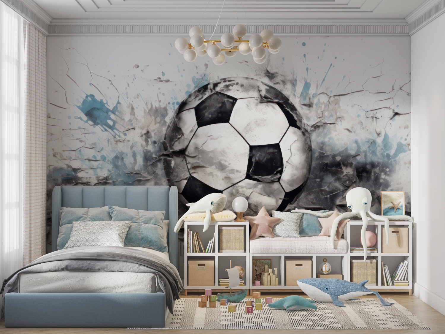 3D Football Graffiti Wallpaper | Murals Wallpaper