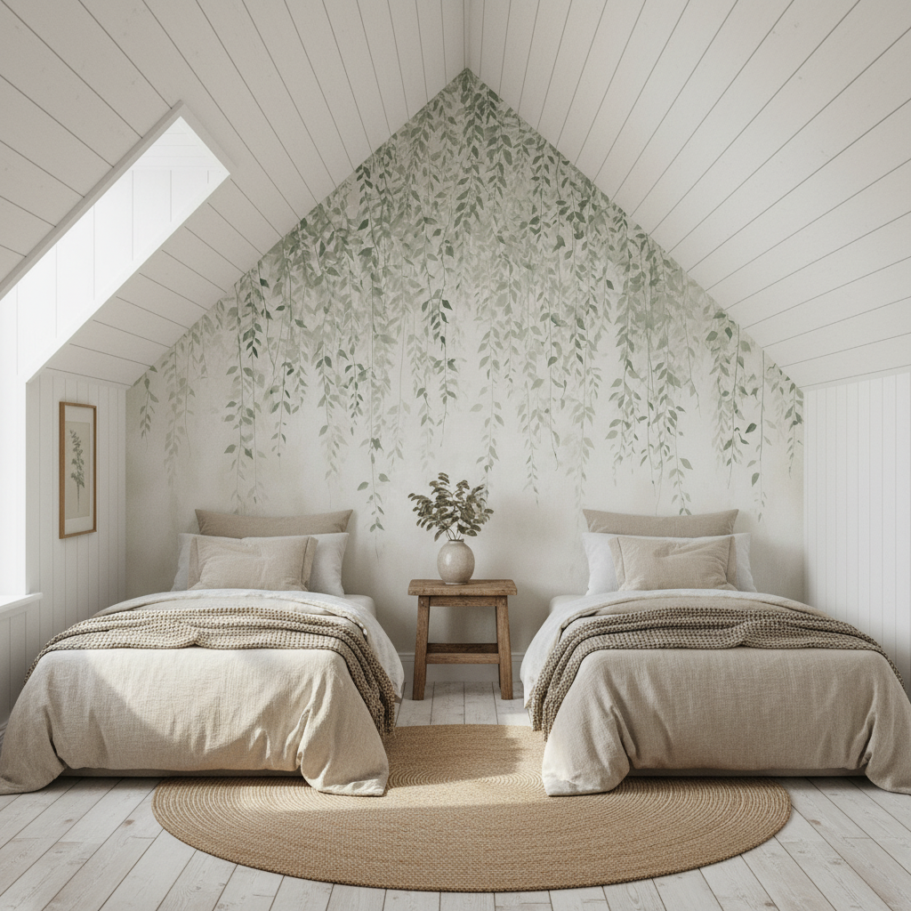 Hanging Botanical Greenery Mural Wallpaper