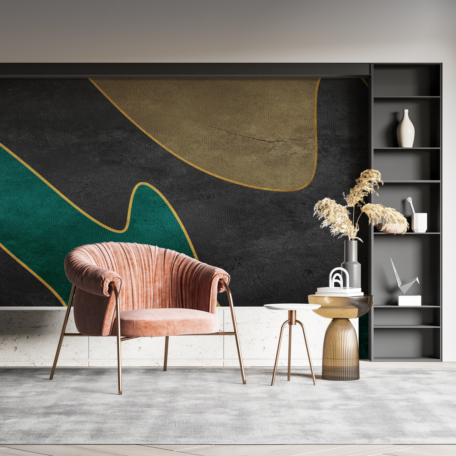 Tapetenpapier Vert Doré – leroy merlin