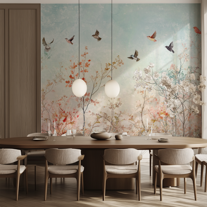 Tree and Birds Wallpaper | Murals Wallpaper